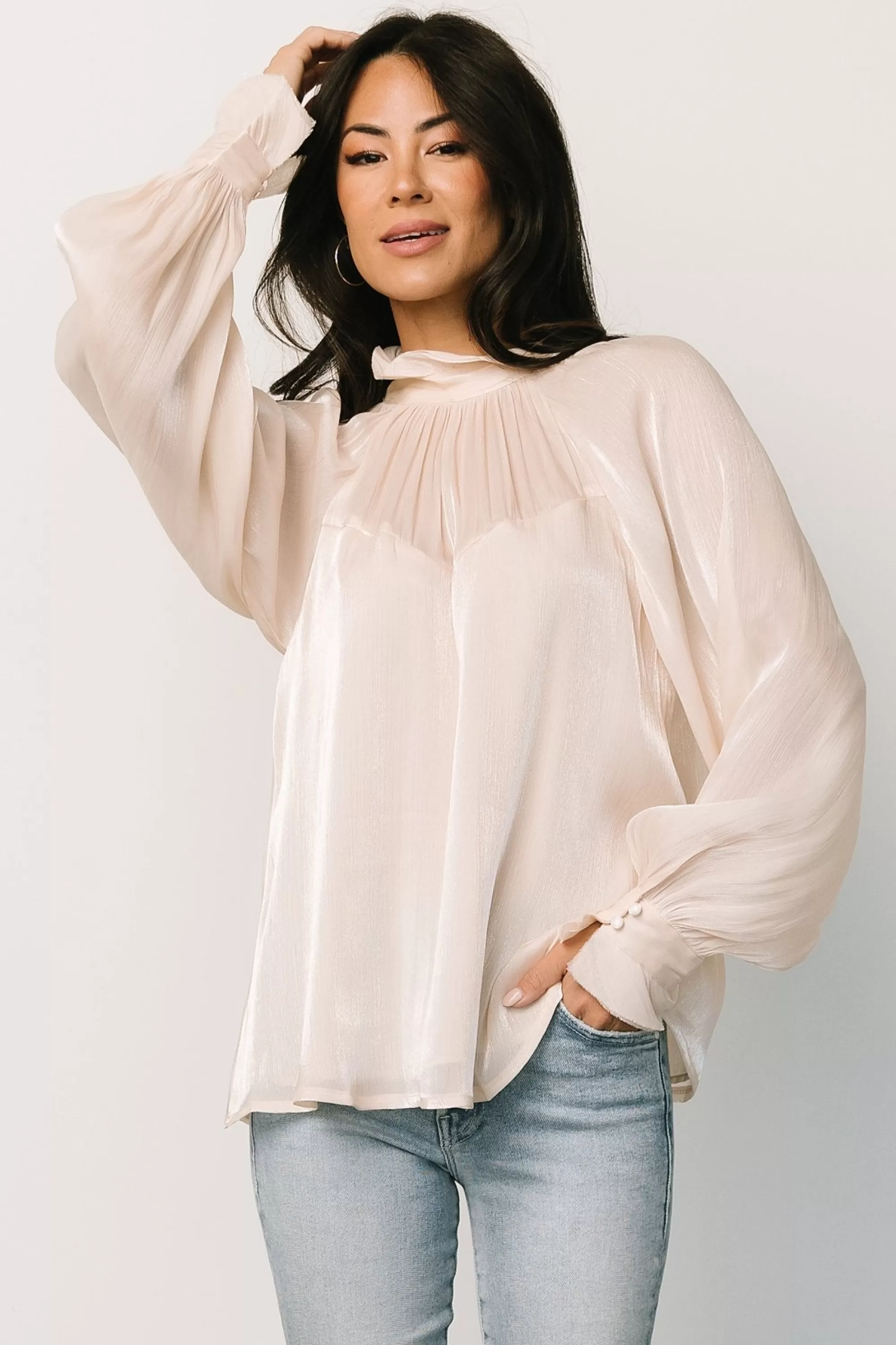 Baltic Born blouses + shirts | Maeve Shimmer Top | Champagne