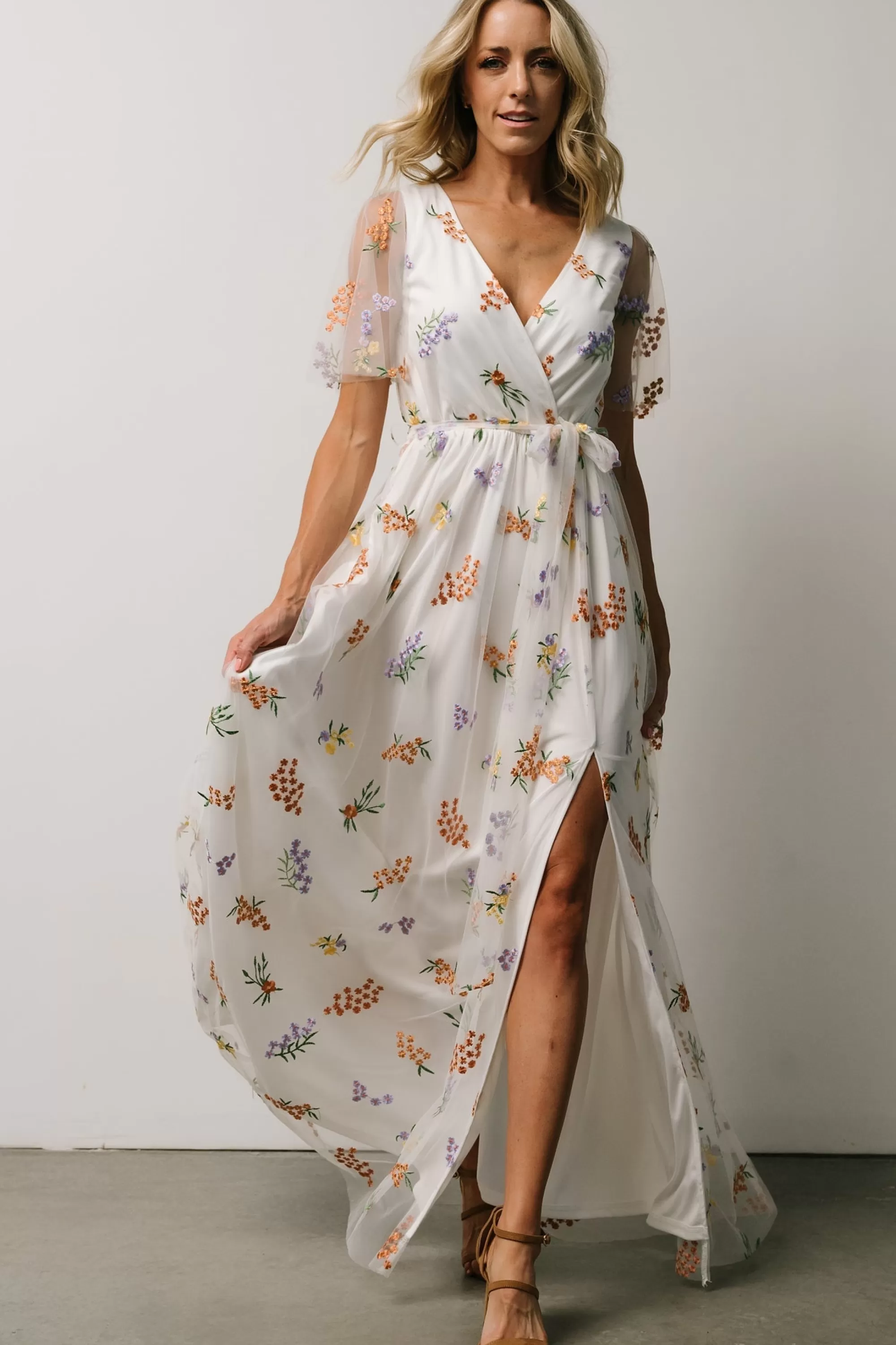 Baltic Born SALE | Marseille Embossed Maxi Dress | Meadow Floral