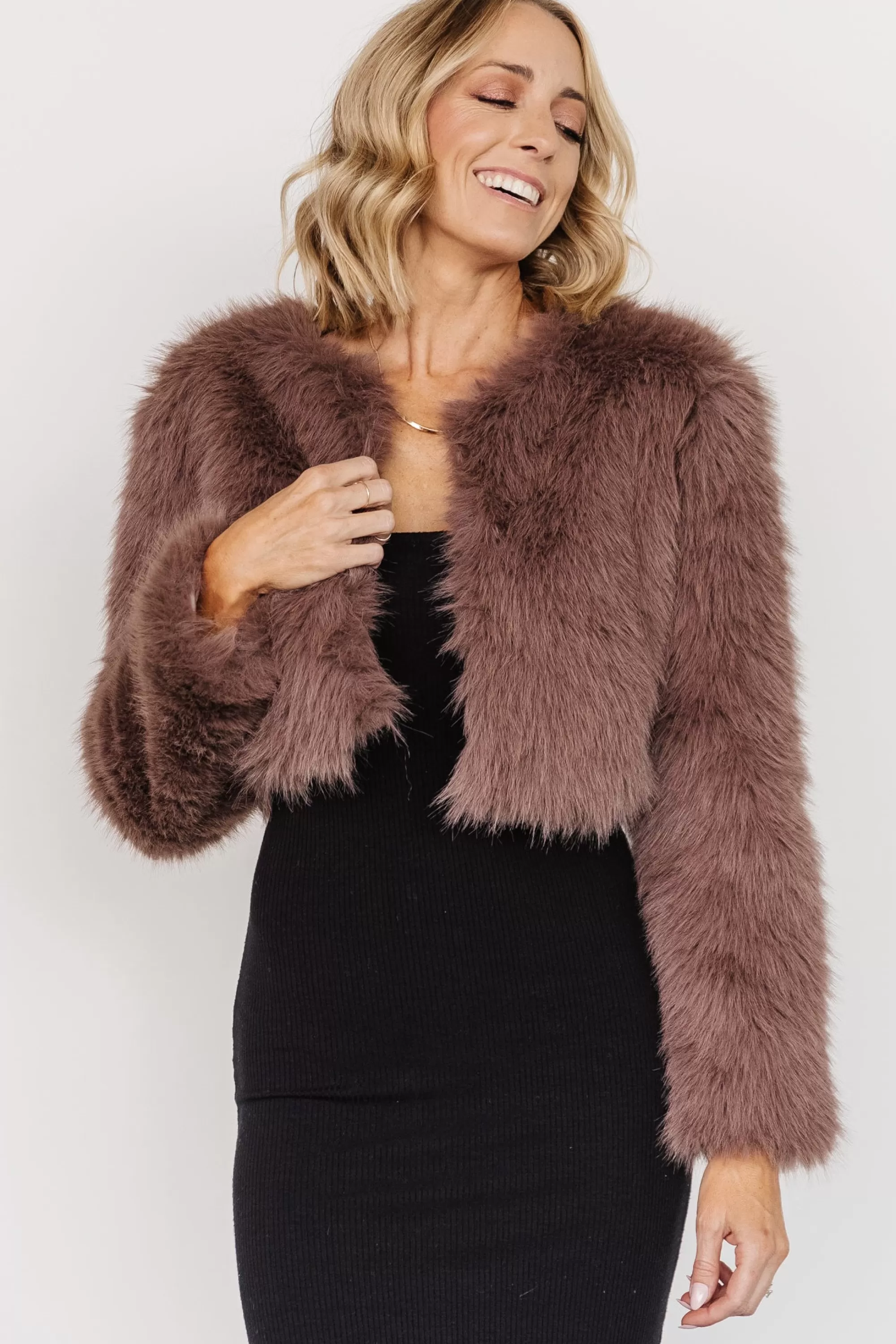 Baltic Born outerwear | Maserati Crop Faux Fur Coat | Mink