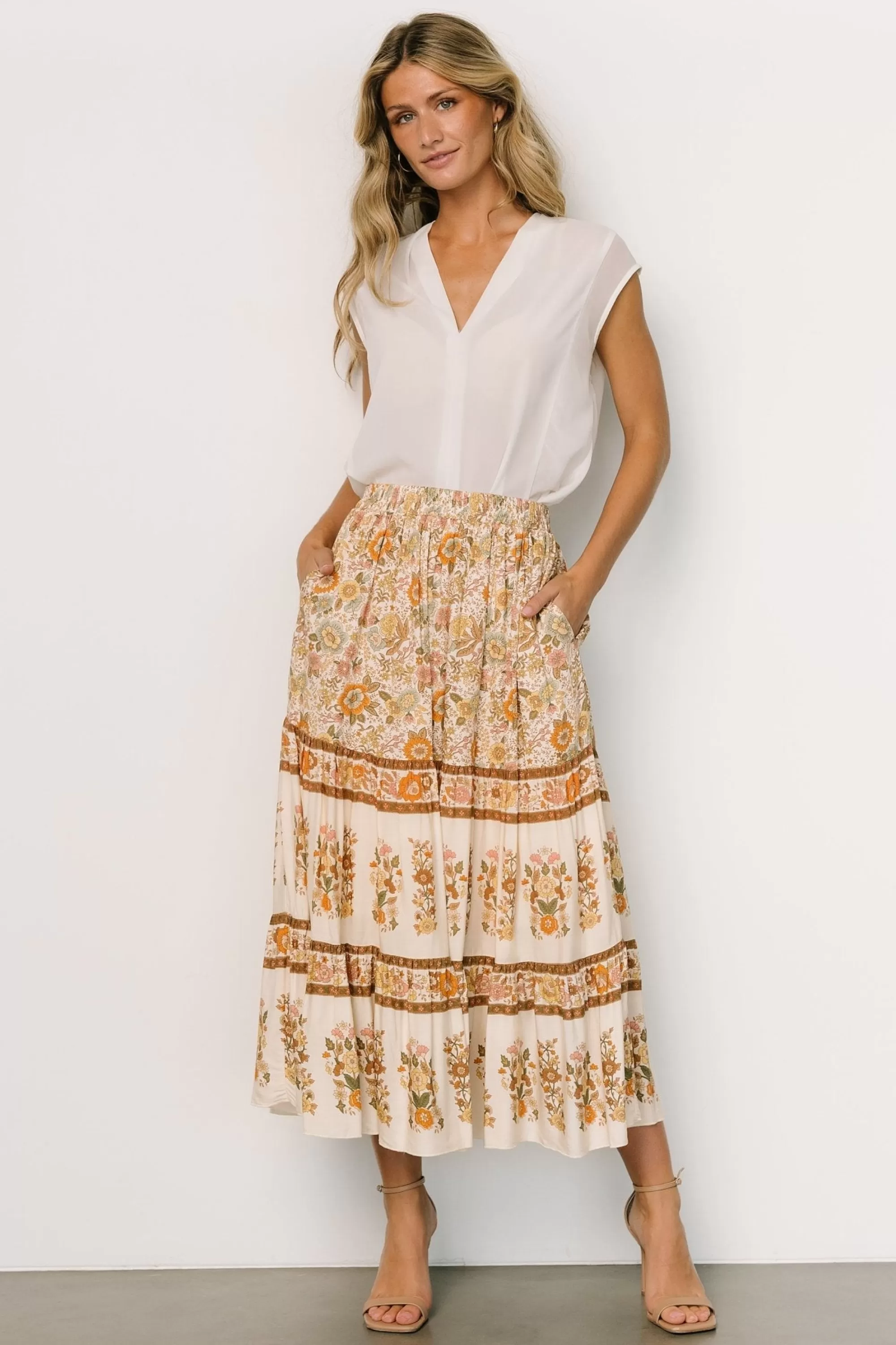 Baltic Born skirts | Meg Skirt | Cream Multi