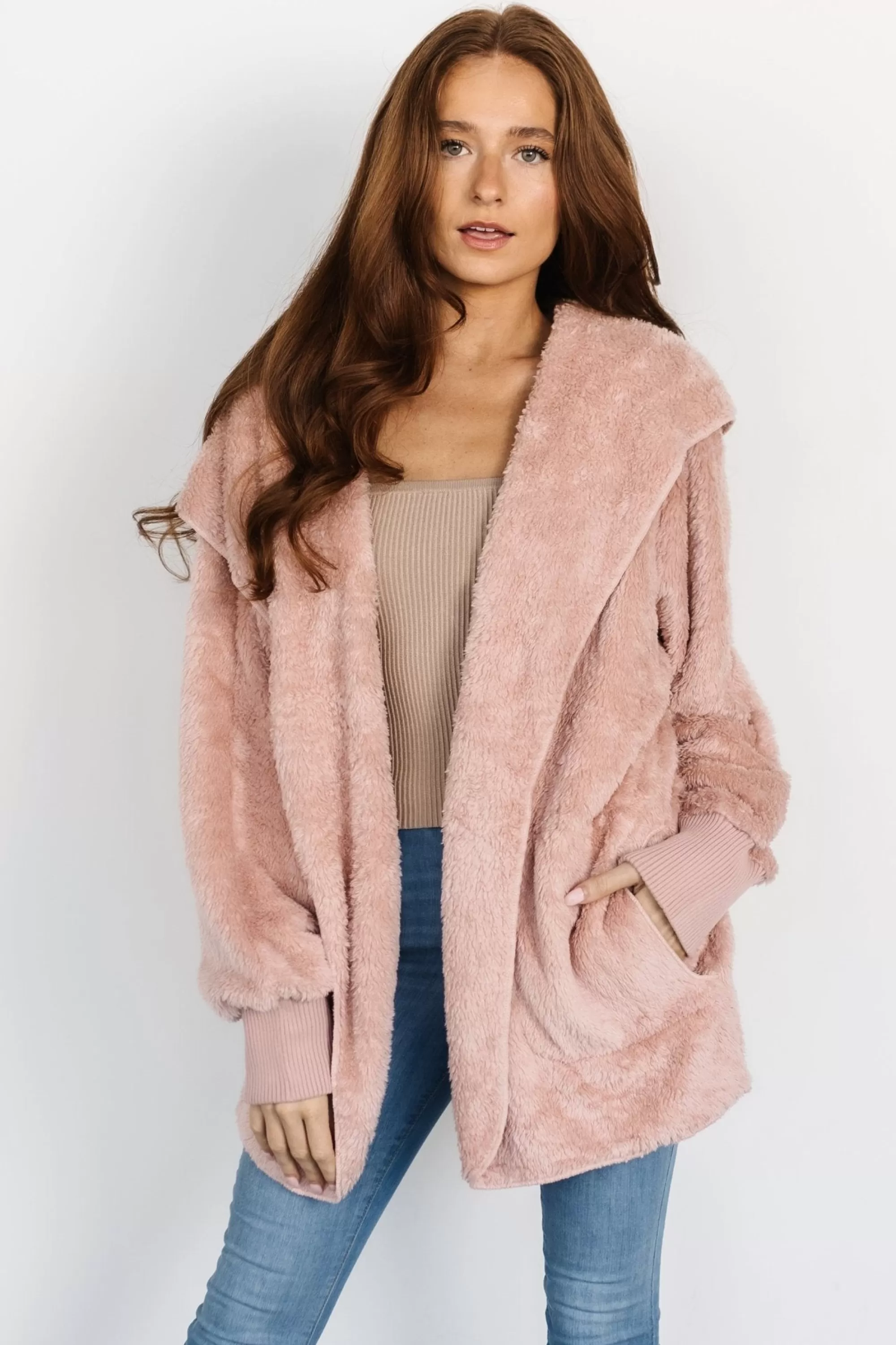 Baltic Born outerwear | Melrose Teddy Jacket | Blush