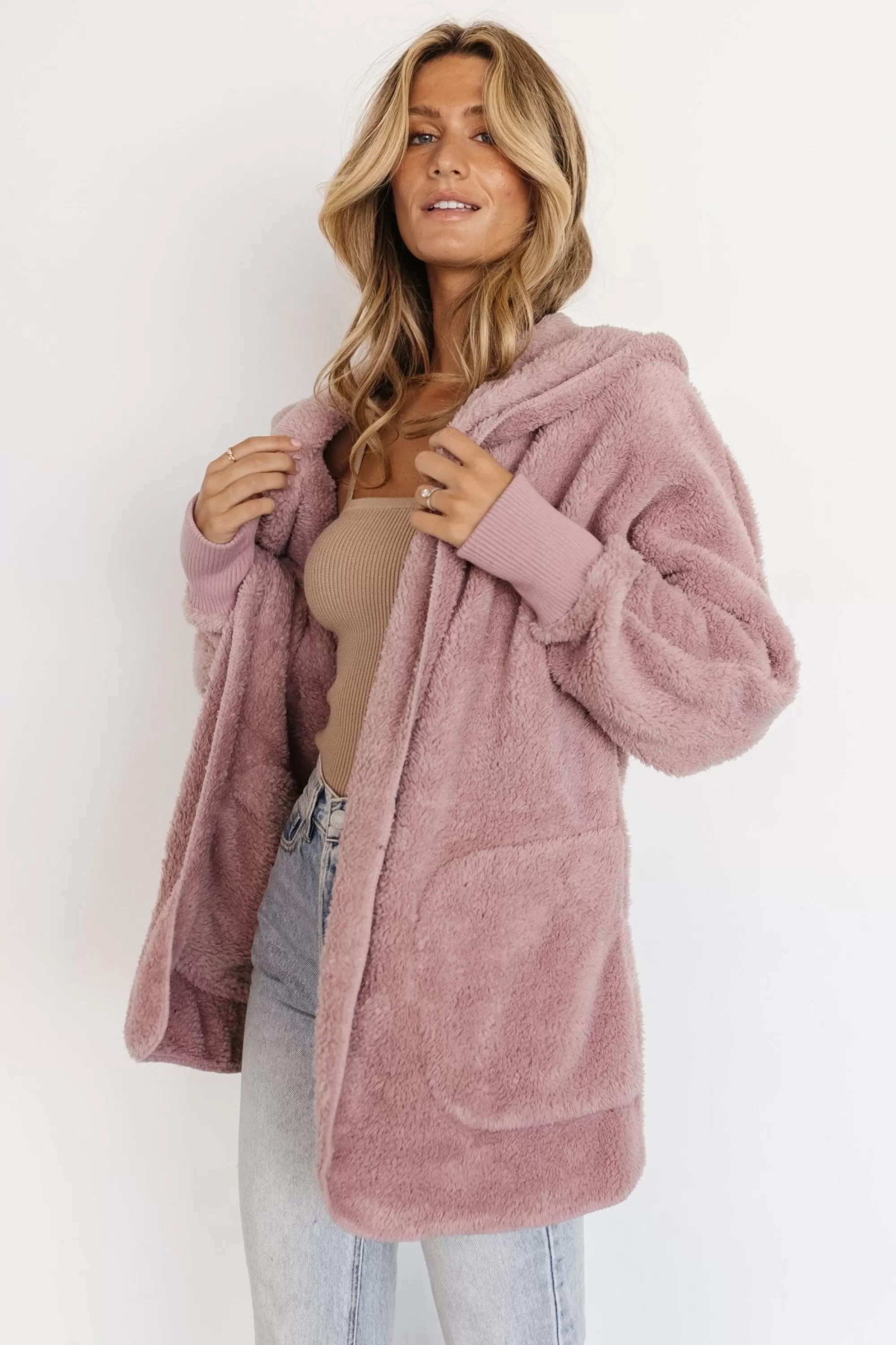 Baltic Born outerwear | Melrose Teddy Jacket | Dusty Lilac