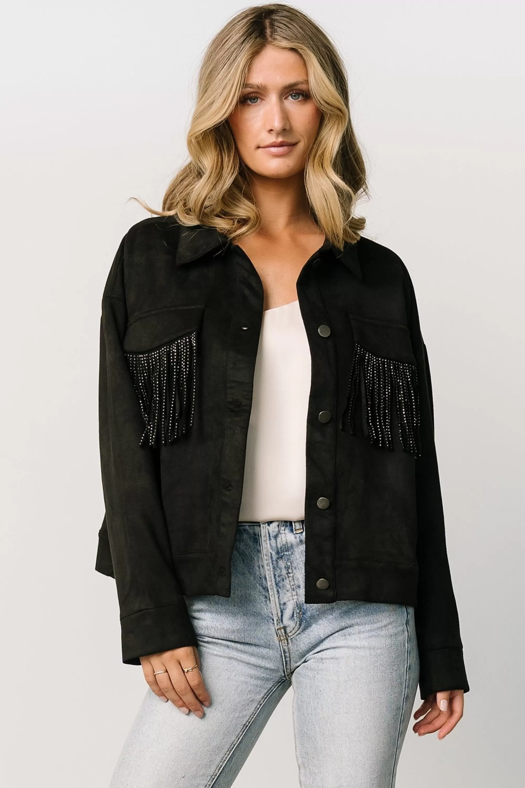 Baltic Born outerwear | Mills Fringe Jacket | Black