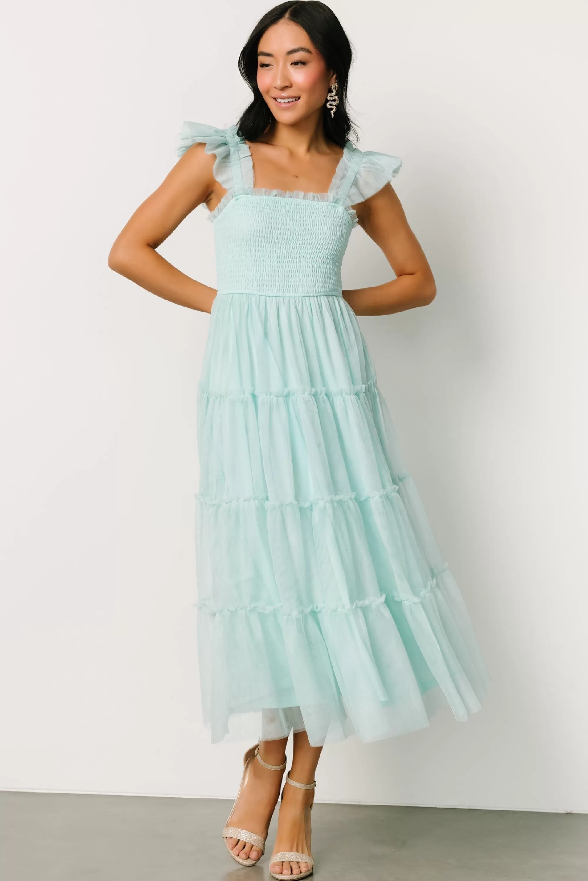 Baltic Born midi dresses | Mindi Tulle Midi Dress | Sea Blue