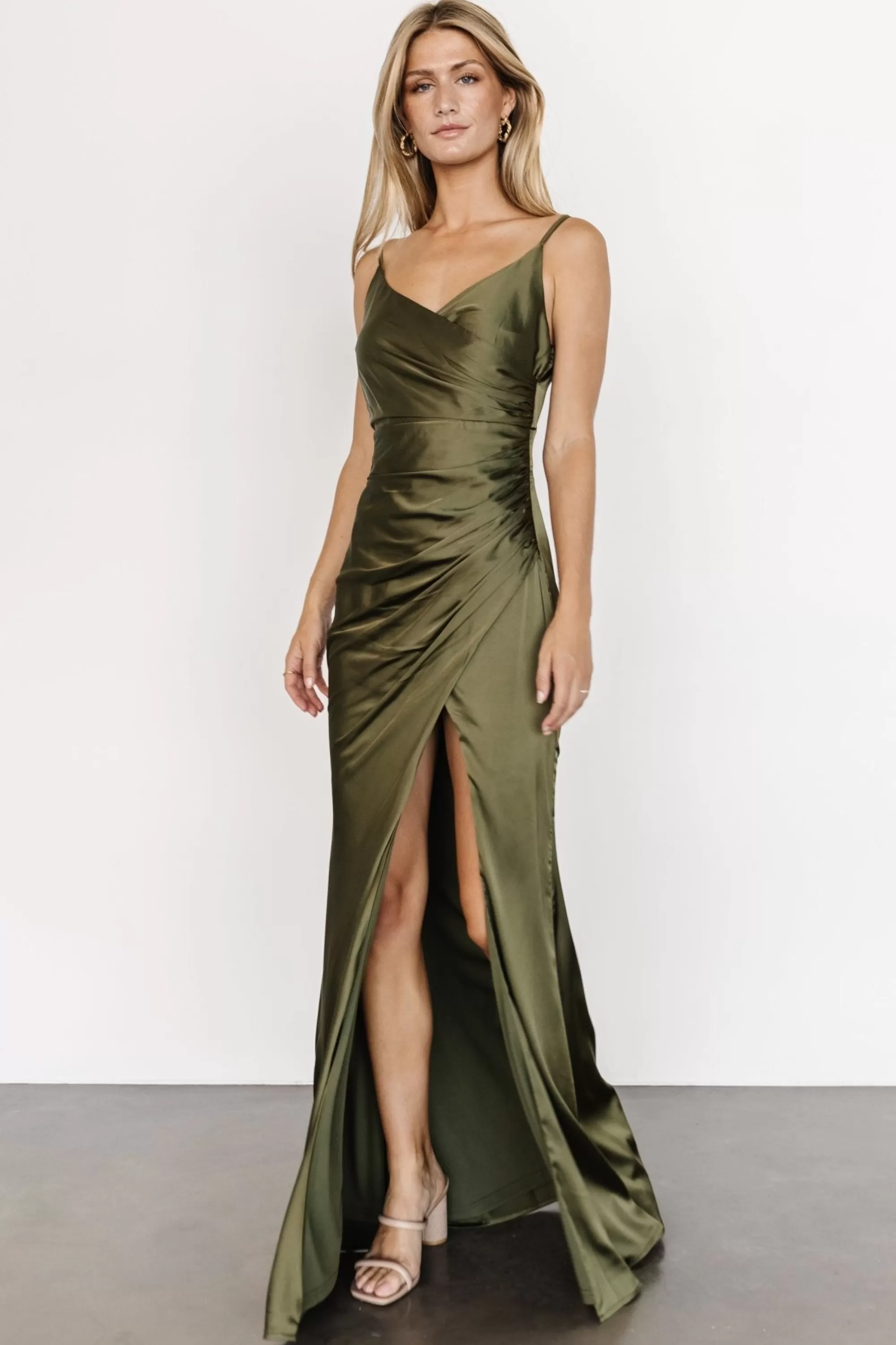 Baltic Born COMING SOON | Monet Satin Gown | Olive