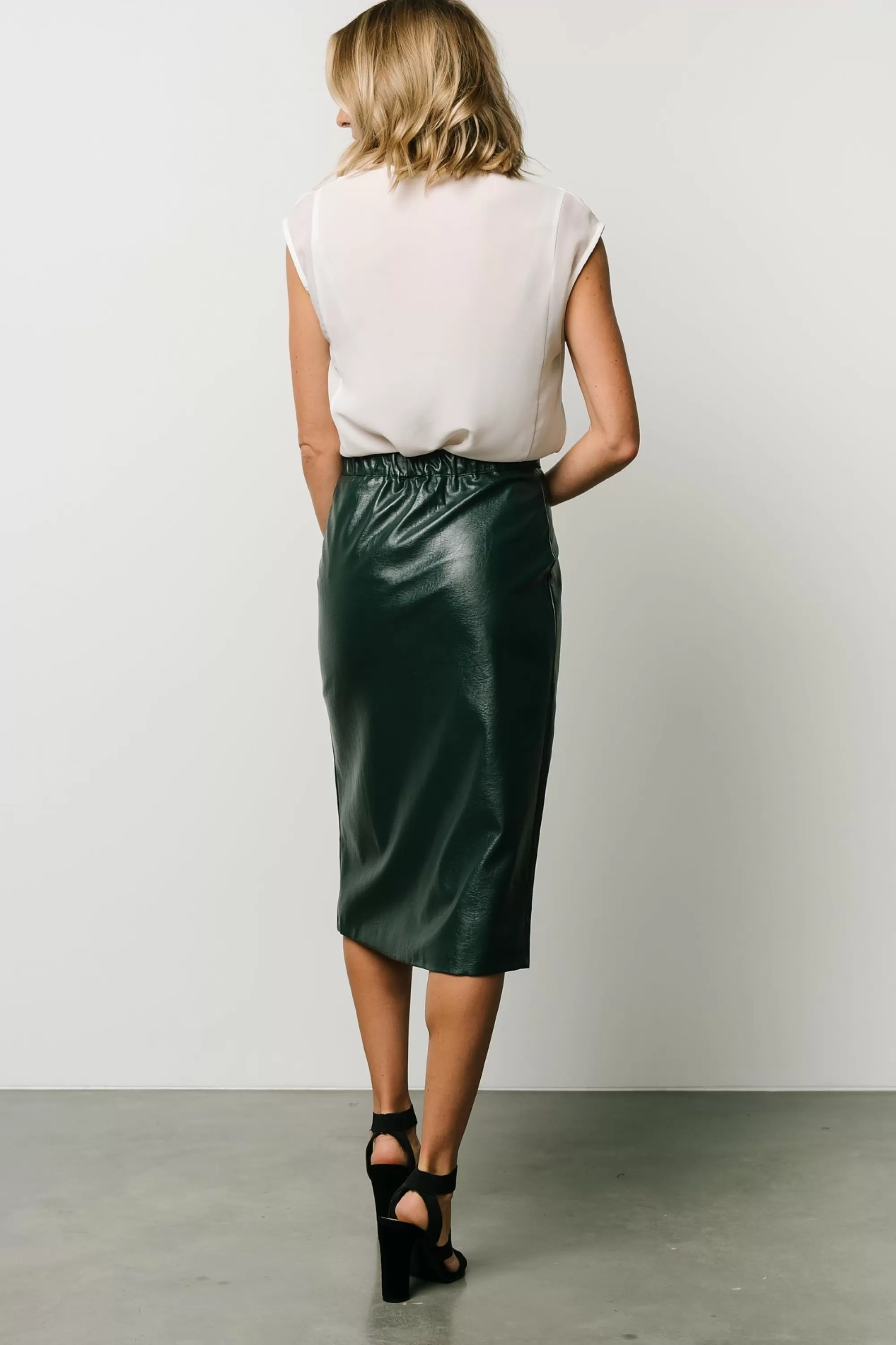 Baltic Born skirts | Montague Vegan Leather Skirt | Pine
