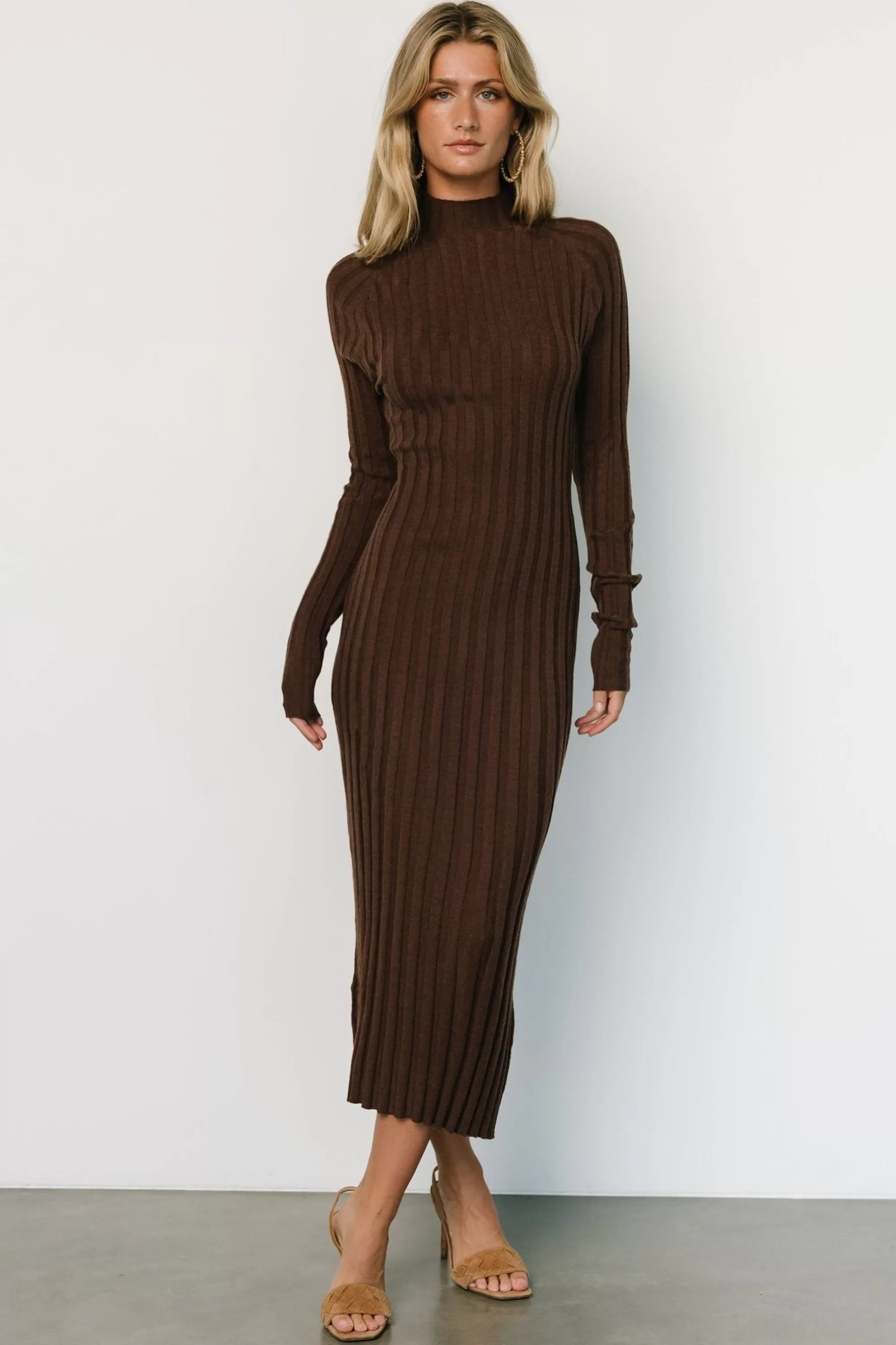 Baltic Born maxi dresses | TOPS | Oliver Ribbed Sweater Dress | Chocolate