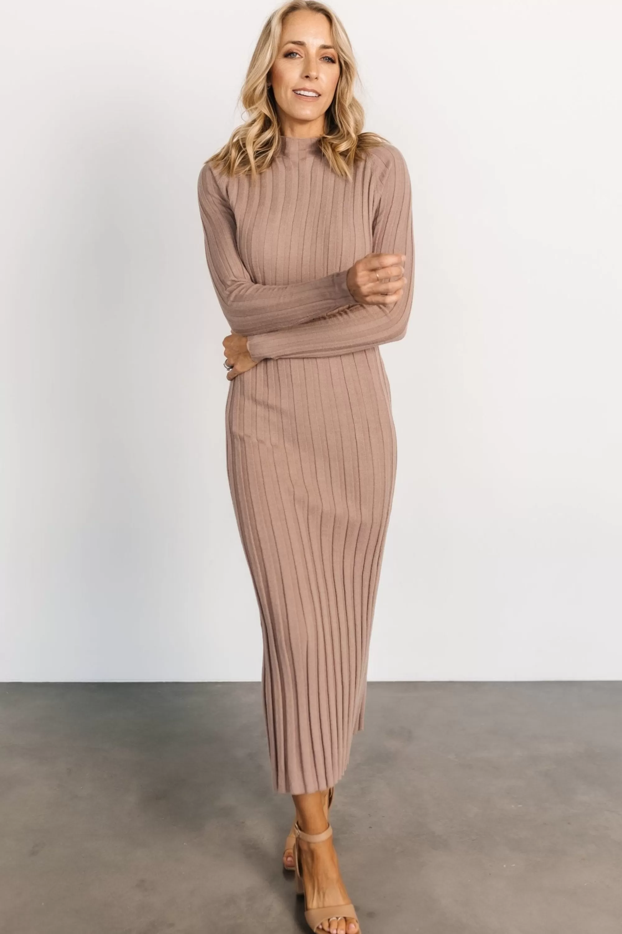 Baltic Born maxi dresses | TOPS | Oliver Ribbed Sweater Dress | Mocha