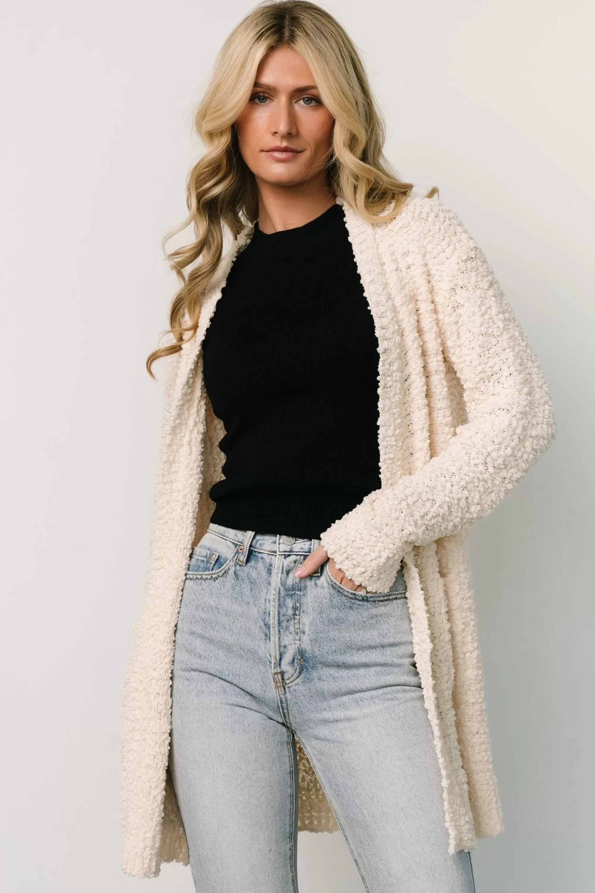 Baltic Born sweaters | cardigans | Oxford Pocket Cardigan | Cream