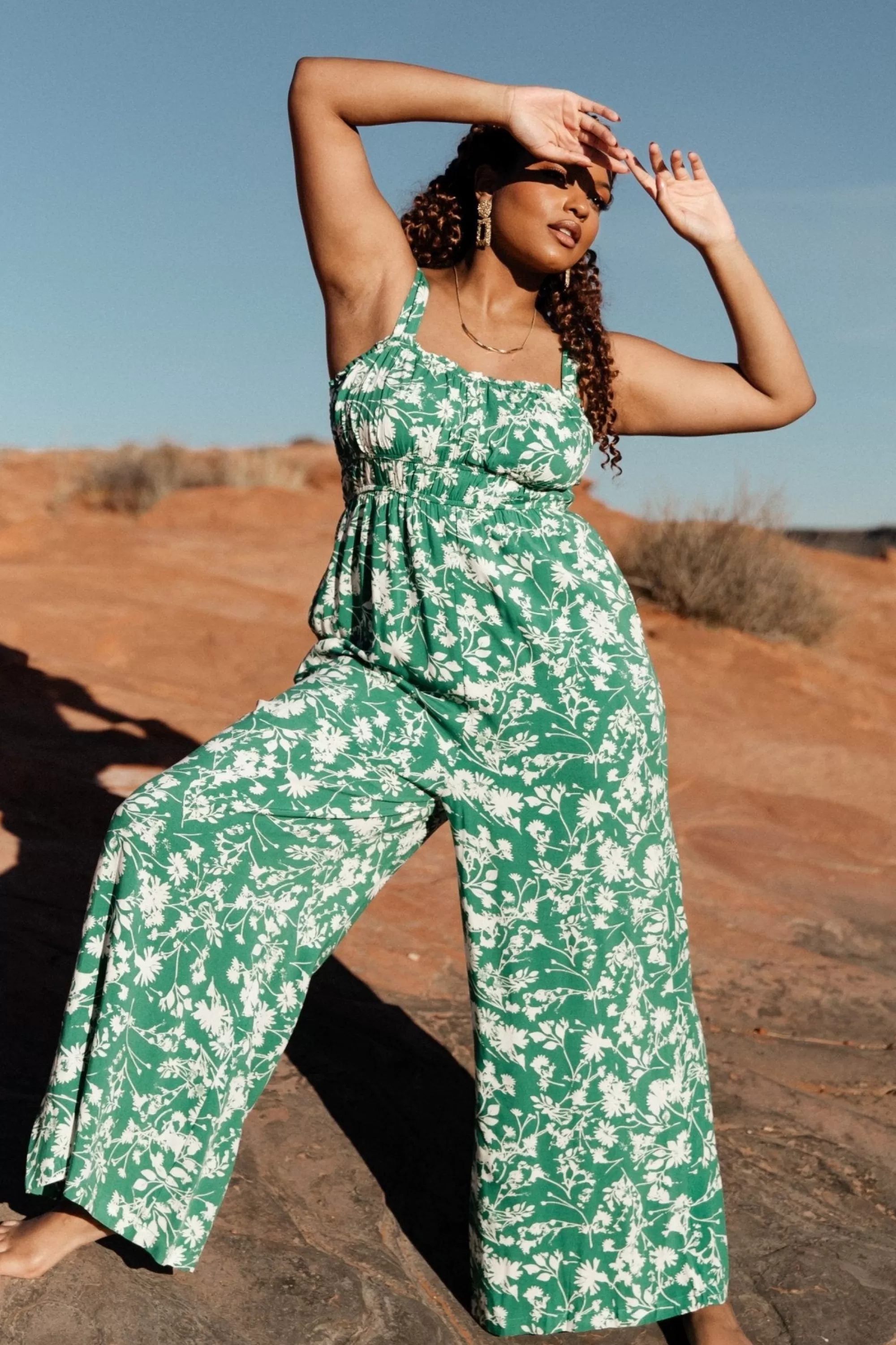 Baltic Born JUMPSUITS + ROMPERS | Palisades Tank Jumpsuit | Green Print