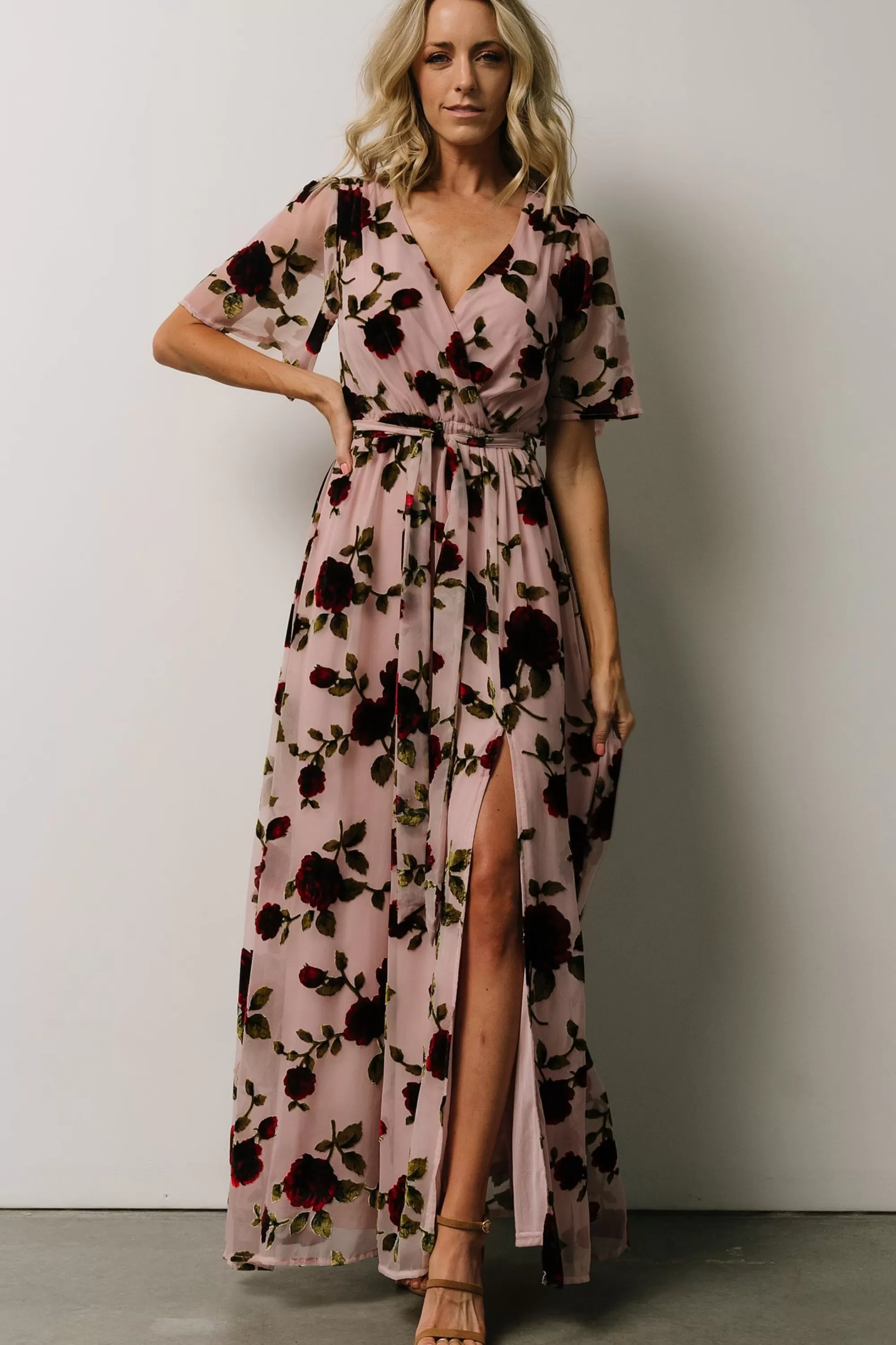 Baltic Born maxi dresses | WEDDING SUITE | Parisian Velvet Maxi Dress | Blush Rose Floral