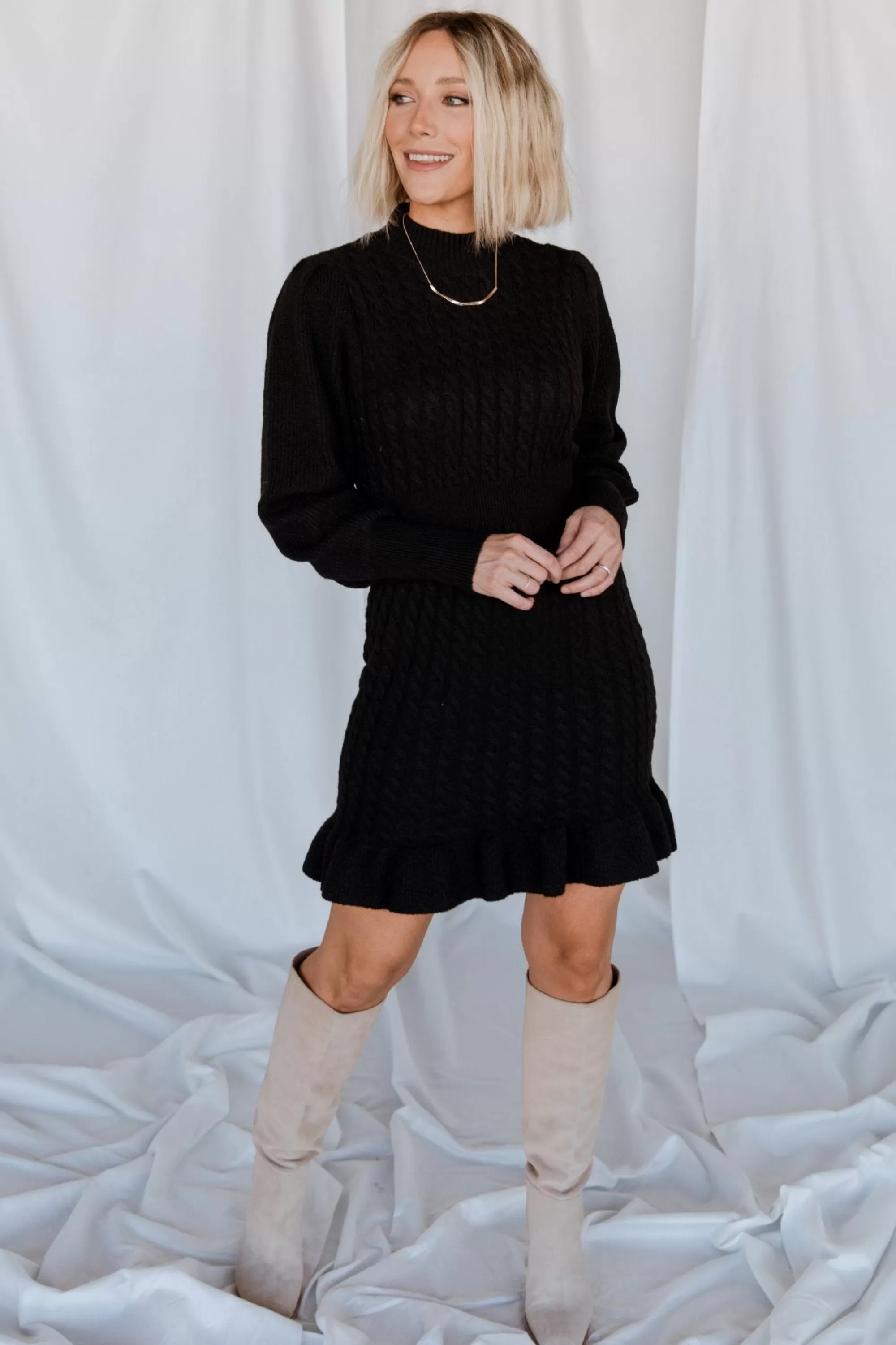 Baltic Born sweaters | Rhonda Sweater Dress | Black