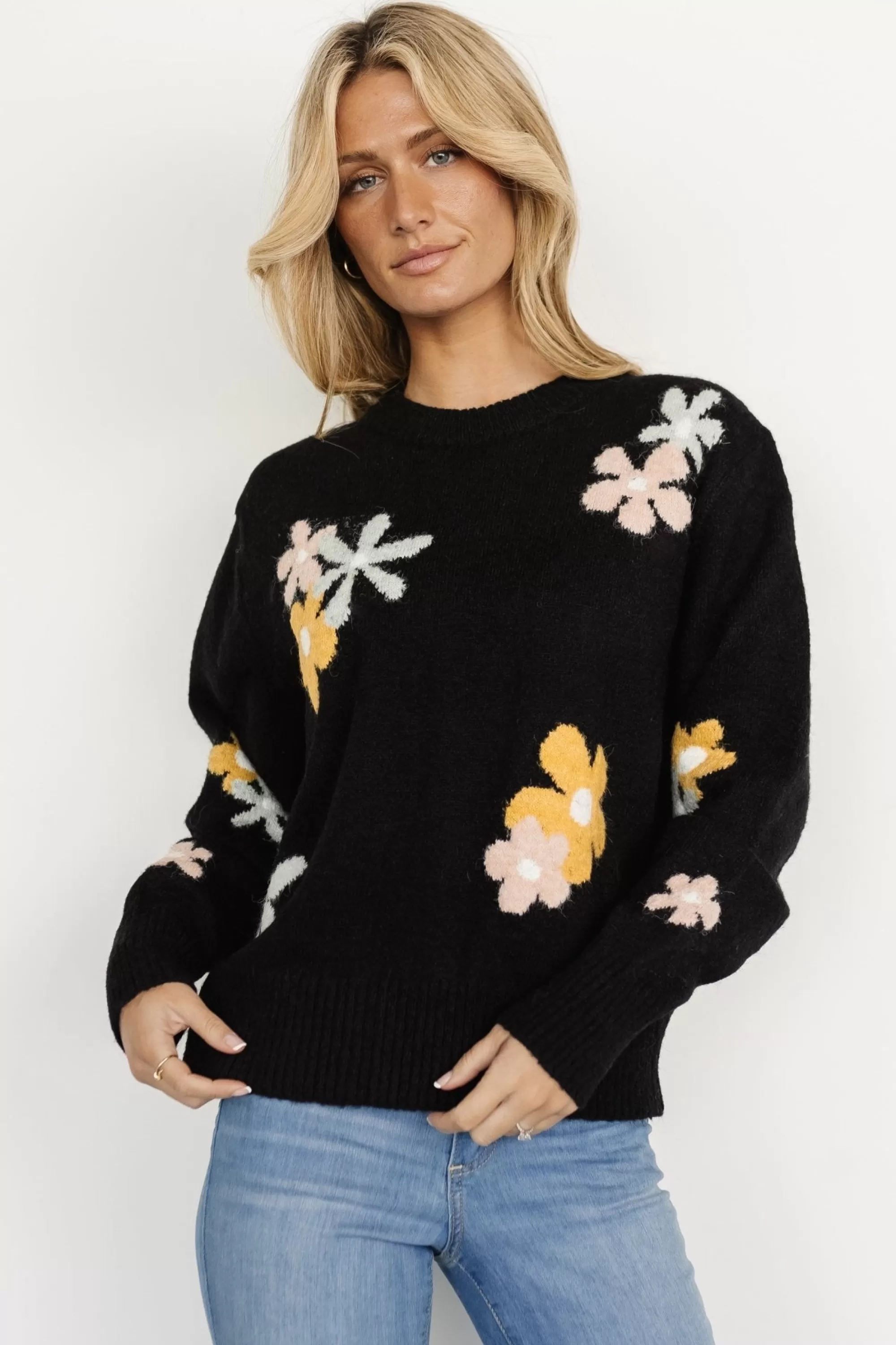 Baltic Born COMING SOON | Roxy Sweater | Black Flower