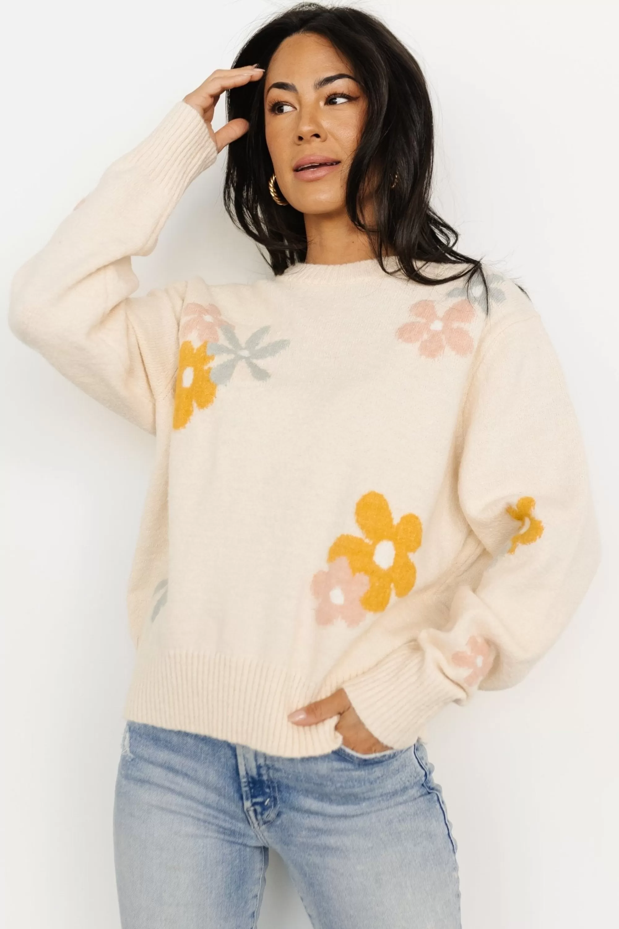 Baltic Born COMING SOON | Roxy Sweater | Cream Flower