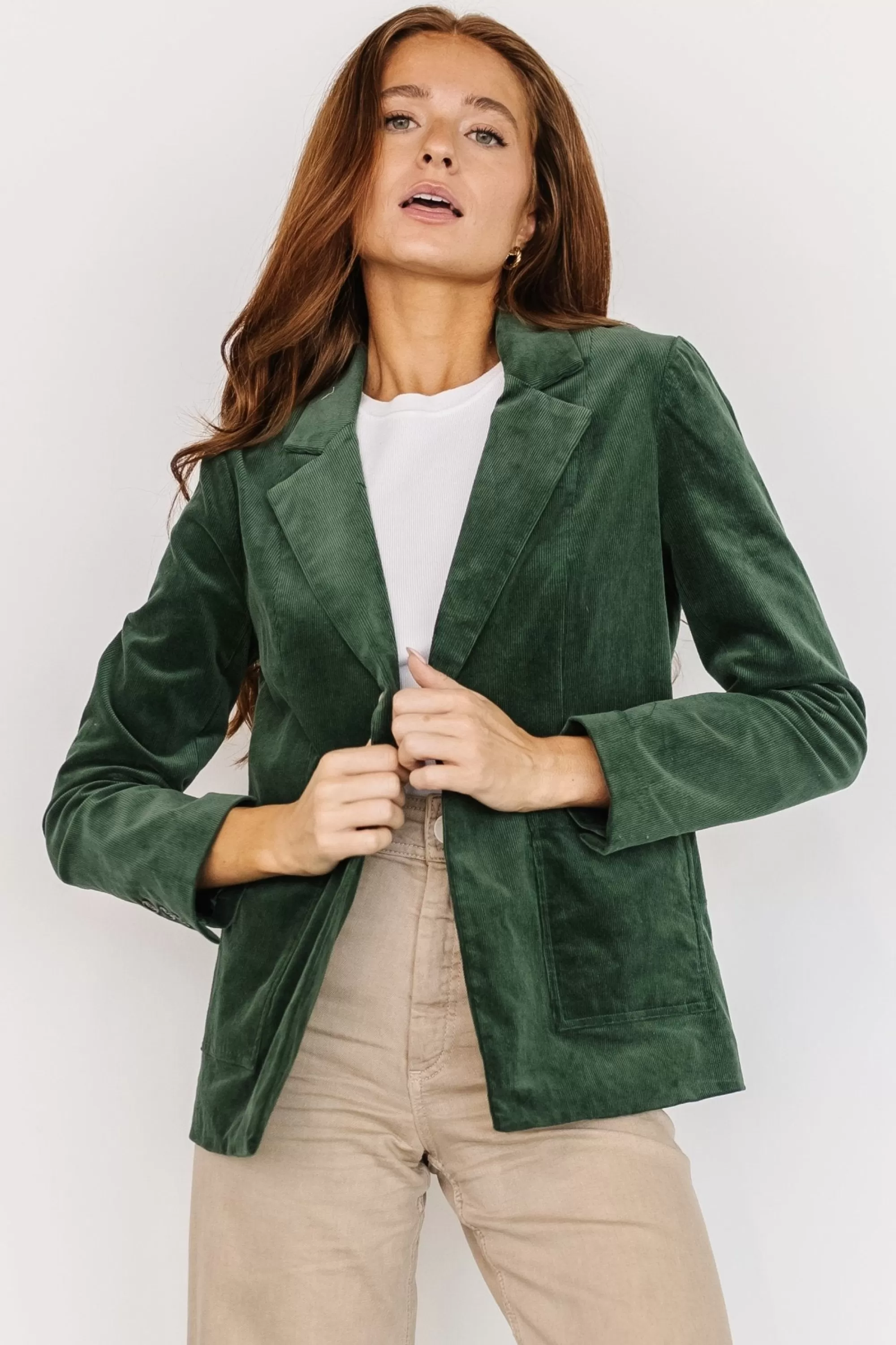 Baltic Born outerwear | Royal Corduroy Blazer | Hunter Green