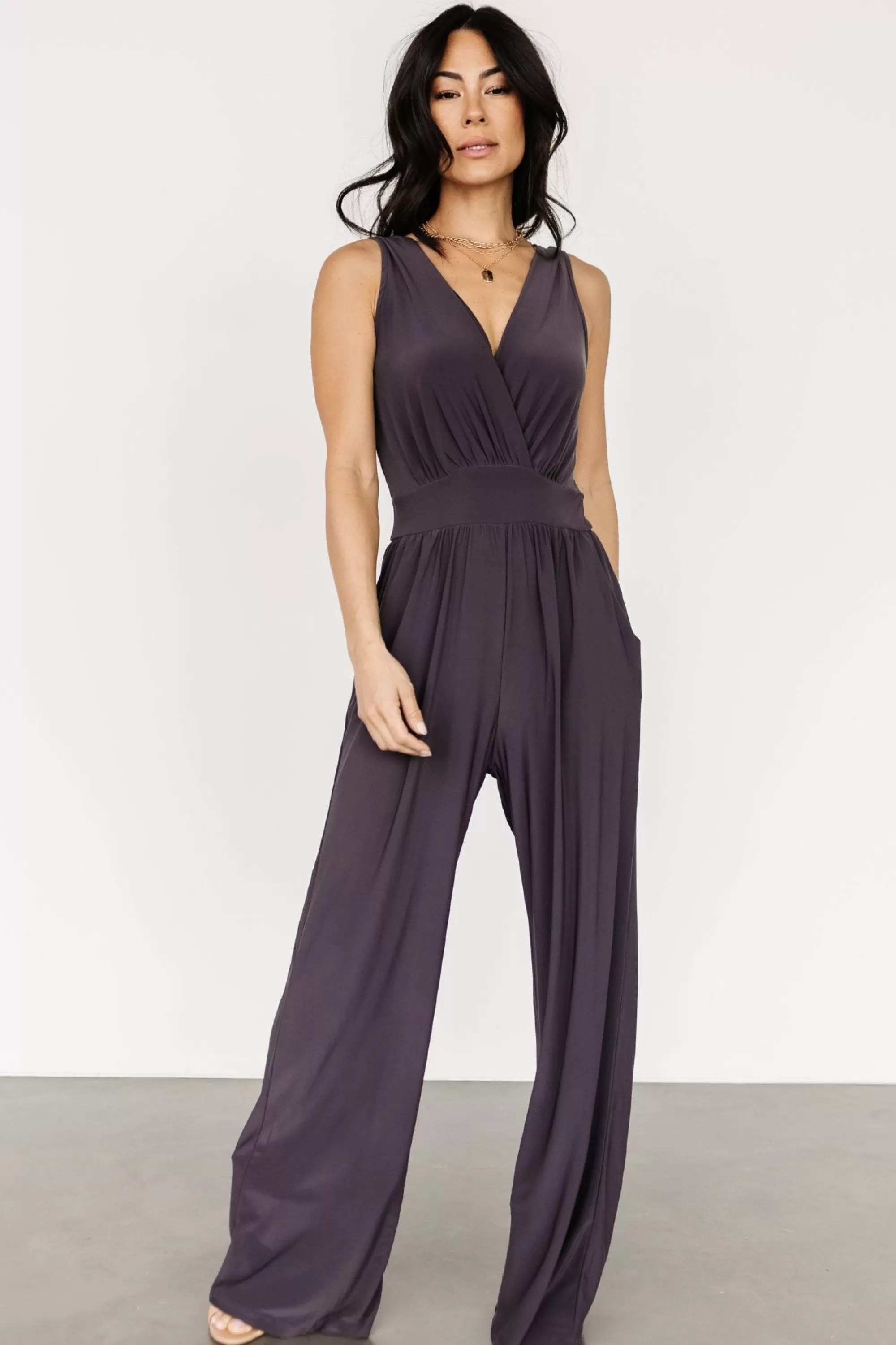 Baltic Born JUMPSUITS + ROMPERS | Rudie Sleeveless Jumpsuit | Charcoal