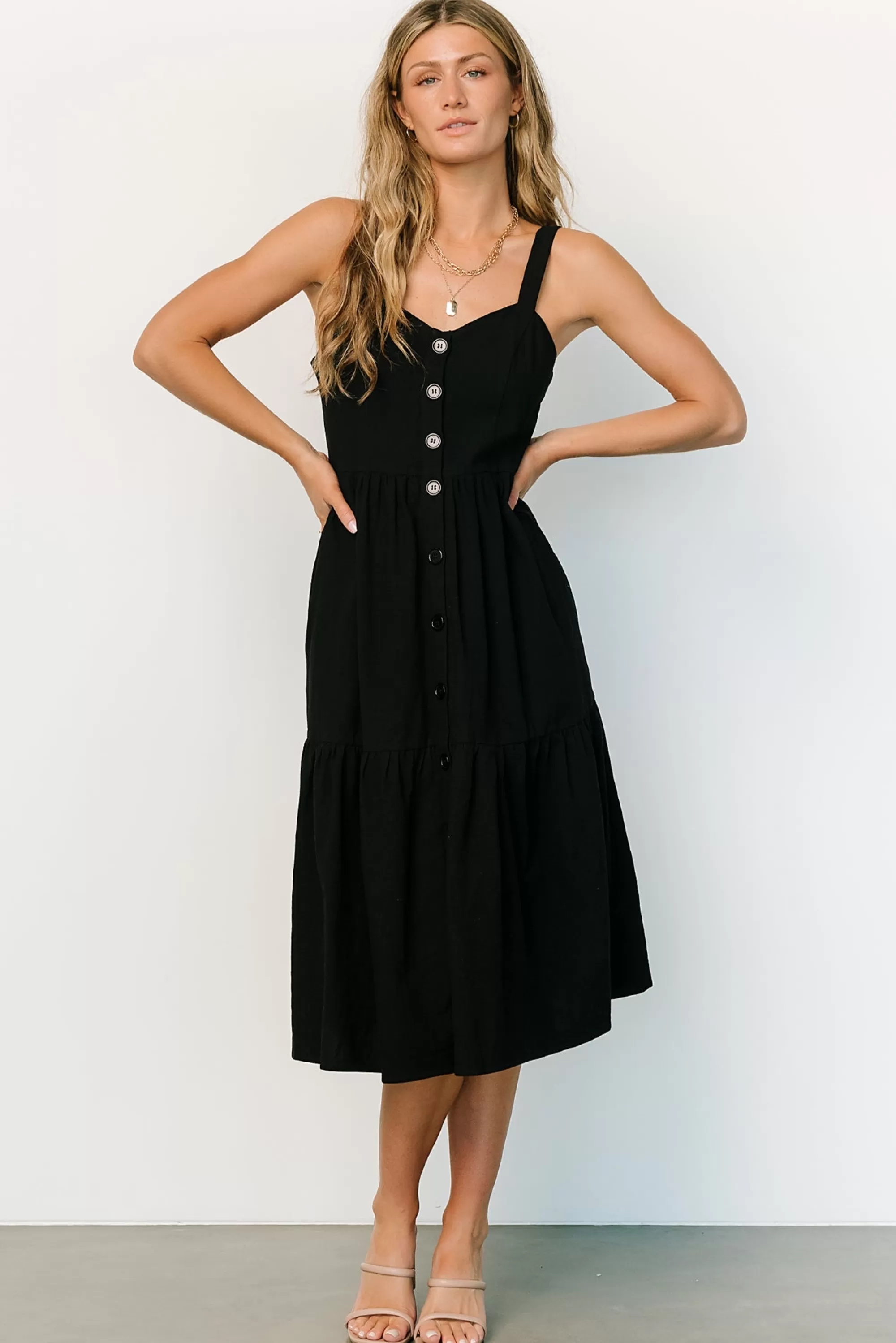 Baltic Born midi dresses | Sammy Tank Midi Dress | Black