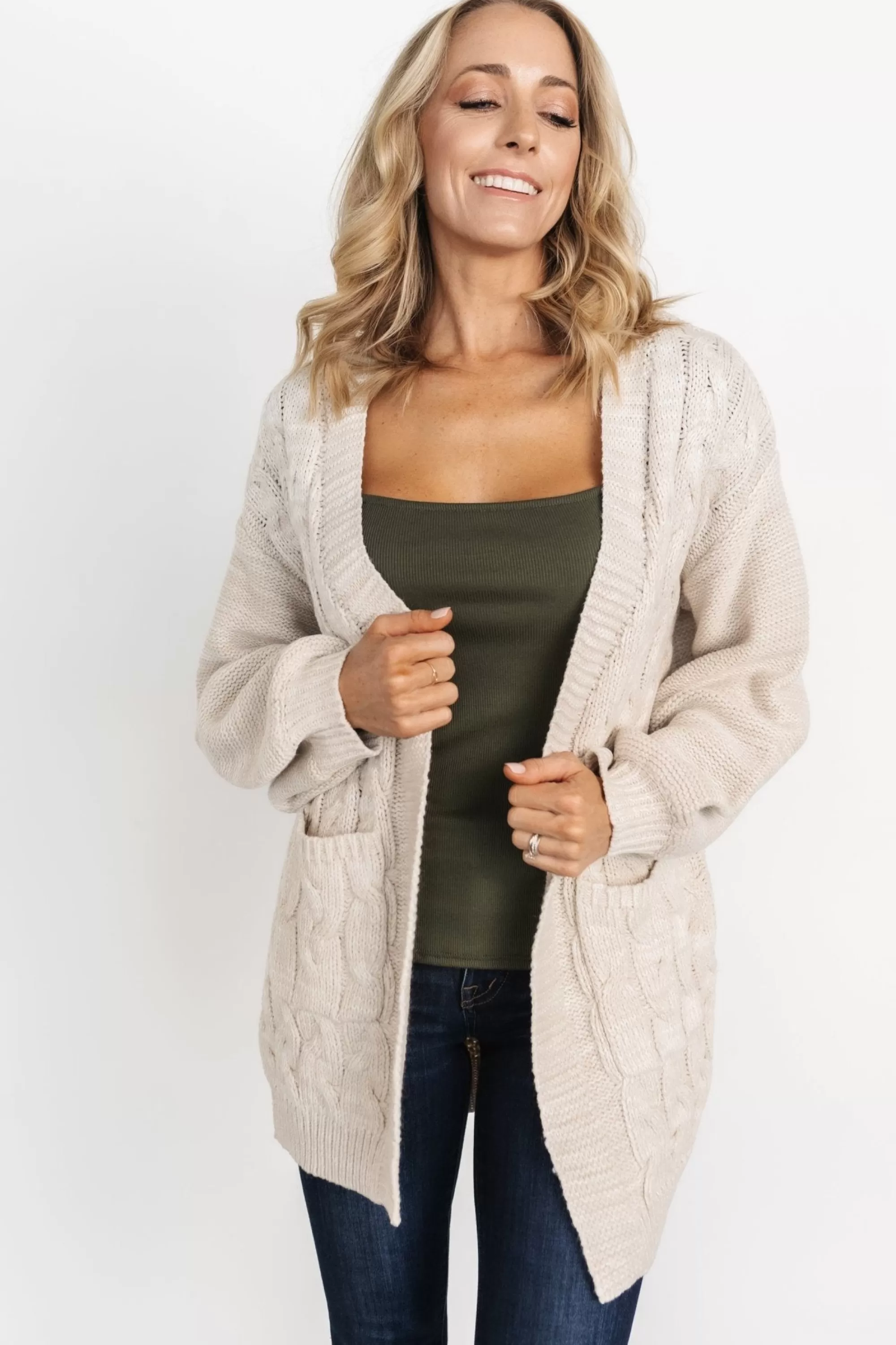 Baltic Born sweaters | cardigans | Spencer Chunky Knit Cardigan | Oatmeal