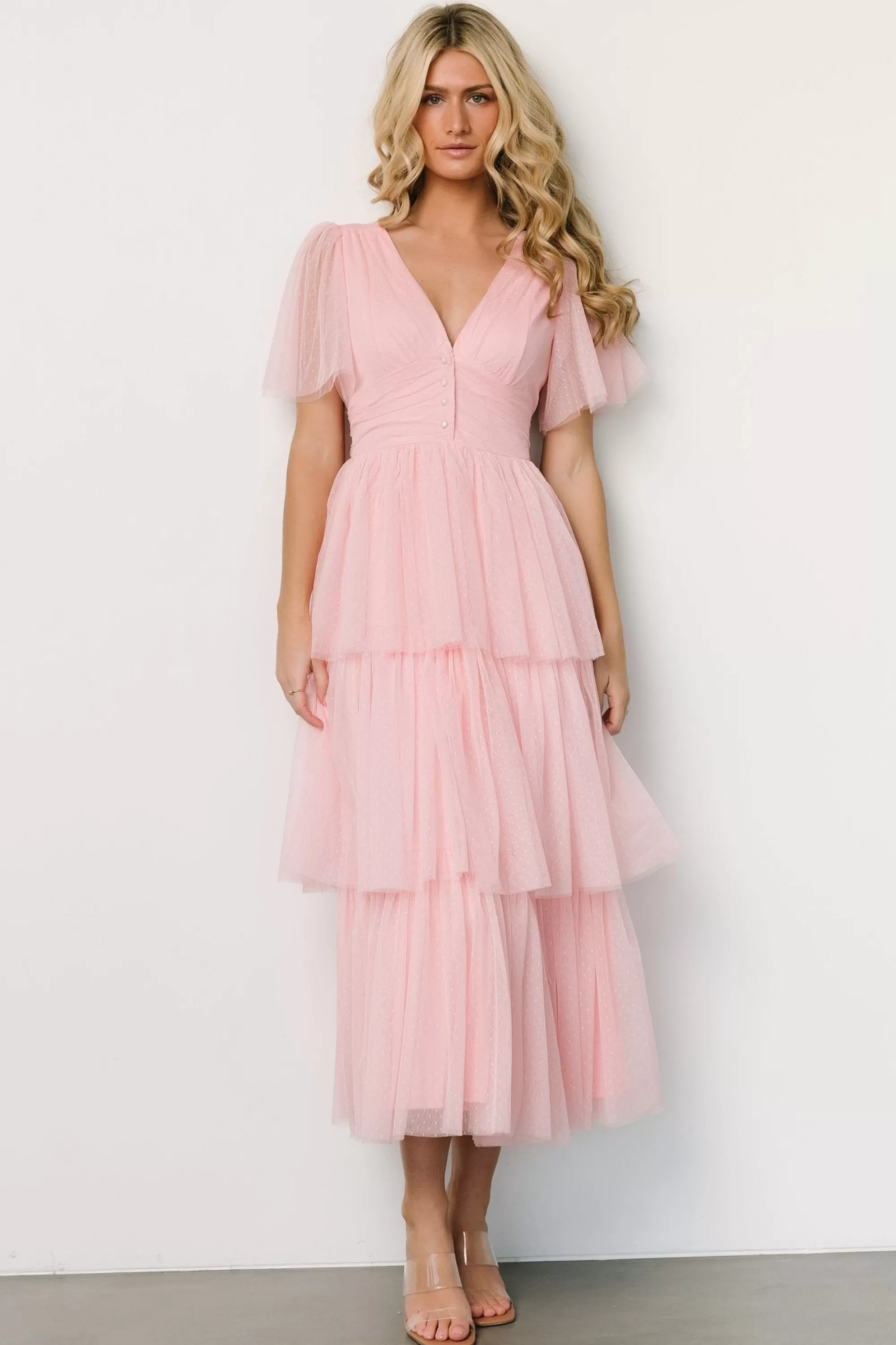 Baltic Born COMING SOON | Starlet Tiered Maxi Dress | Blush