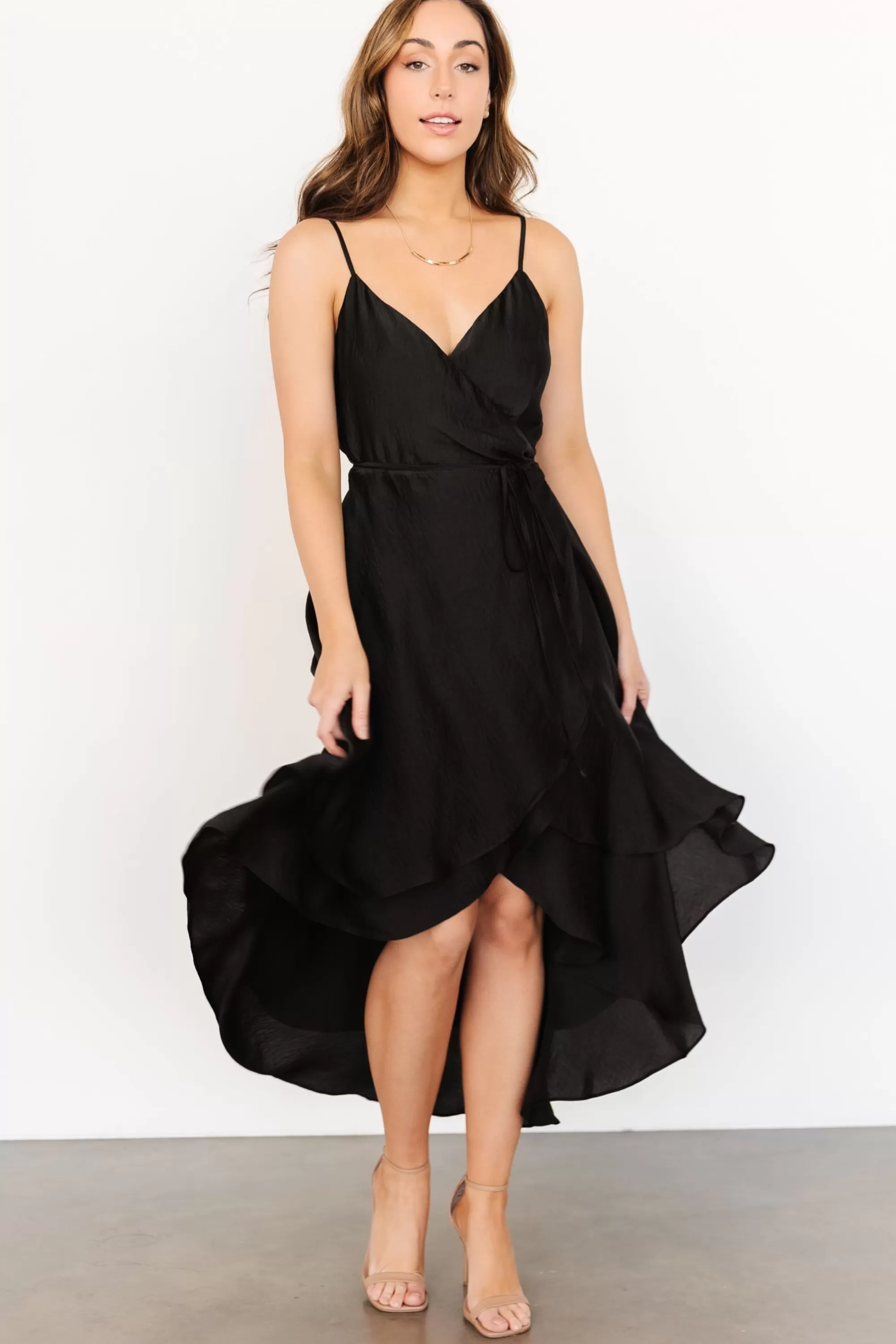 Baltic Born SALE | Steffi Tulip Wrap Dress | Black