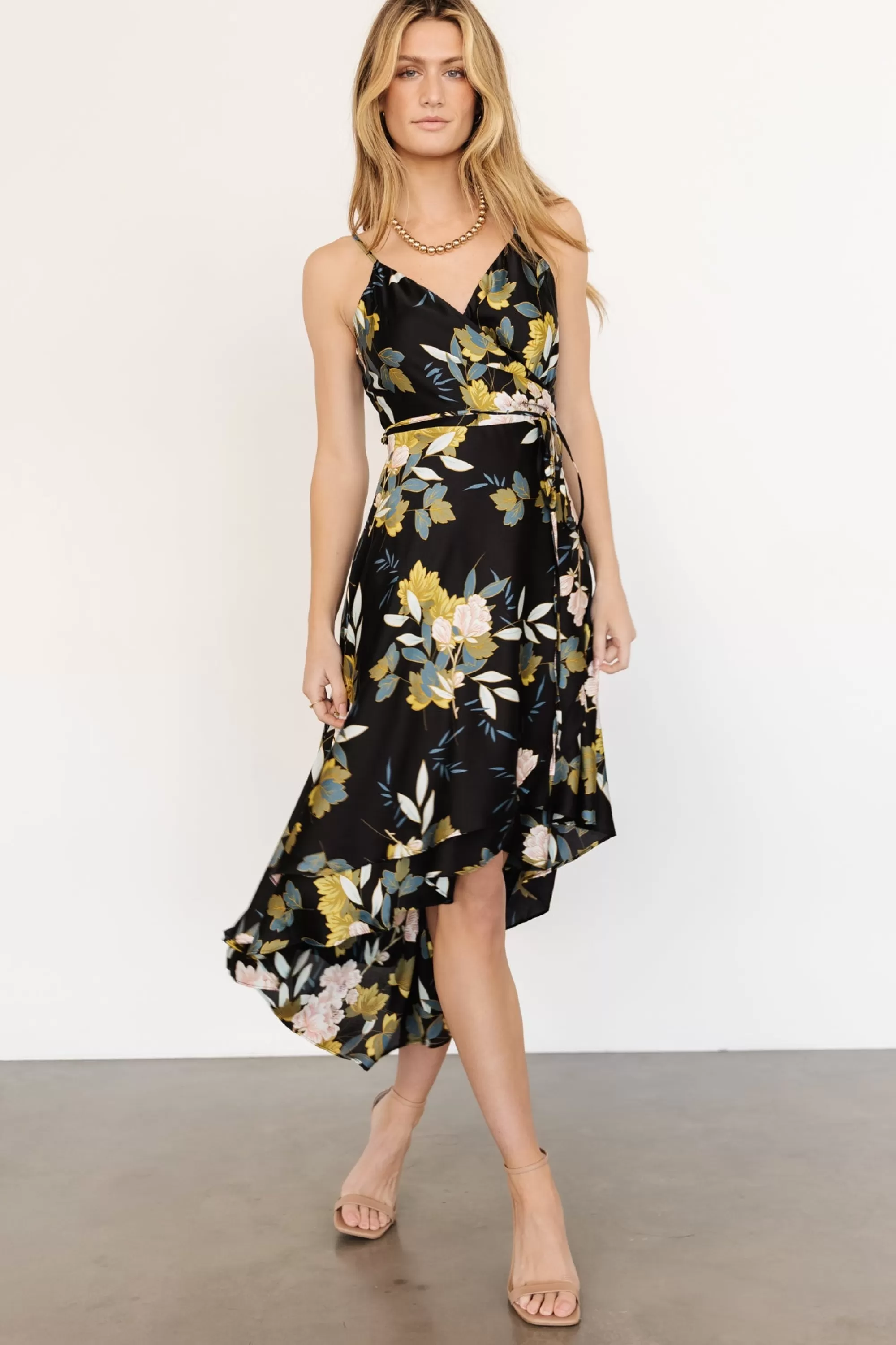 Baltic Born SALE | Steffi Tulip Wrap Dress | Midnight Floral