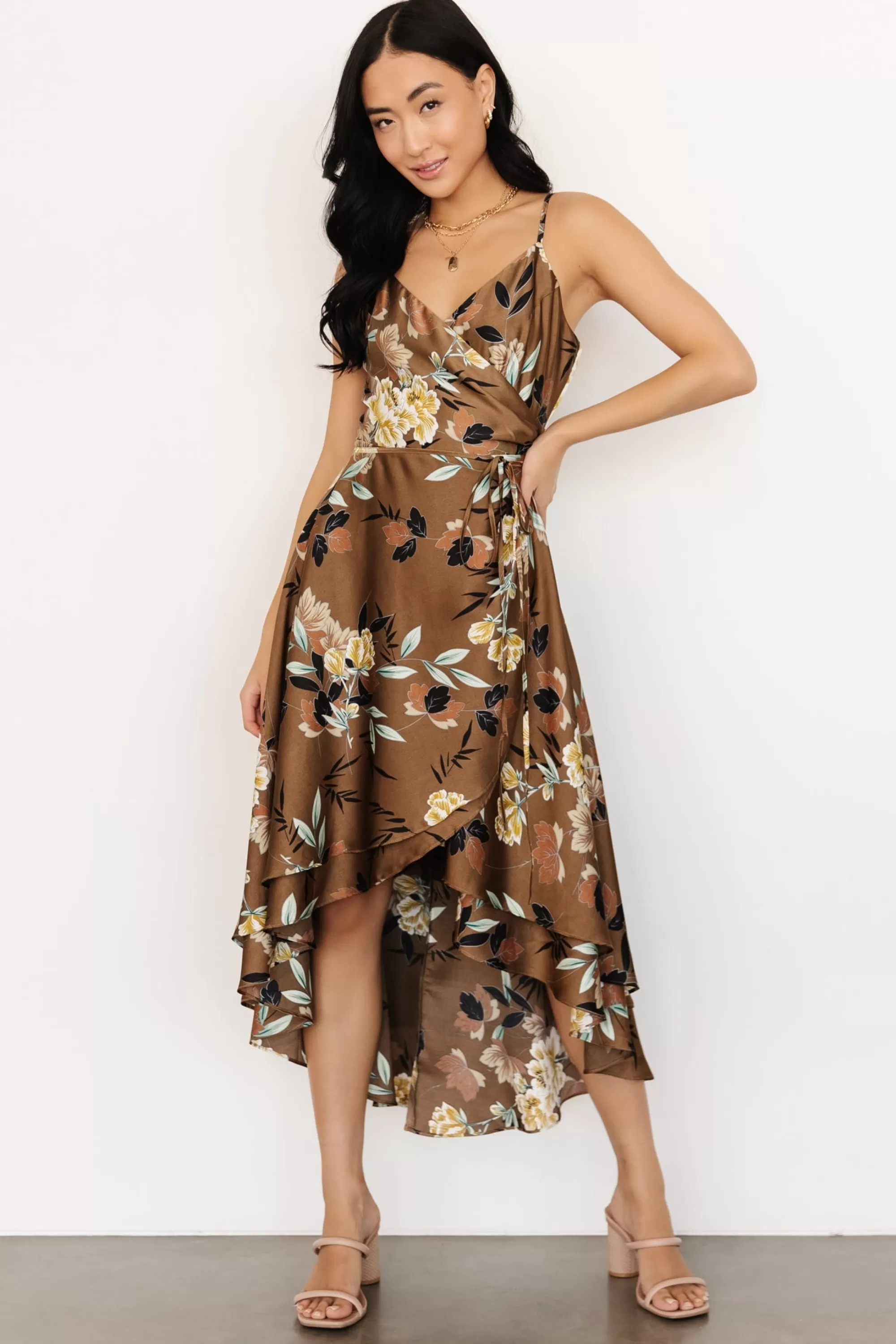 Baltic Born SALE | Steffi Tulip Wrap Dress | Mocha Floral