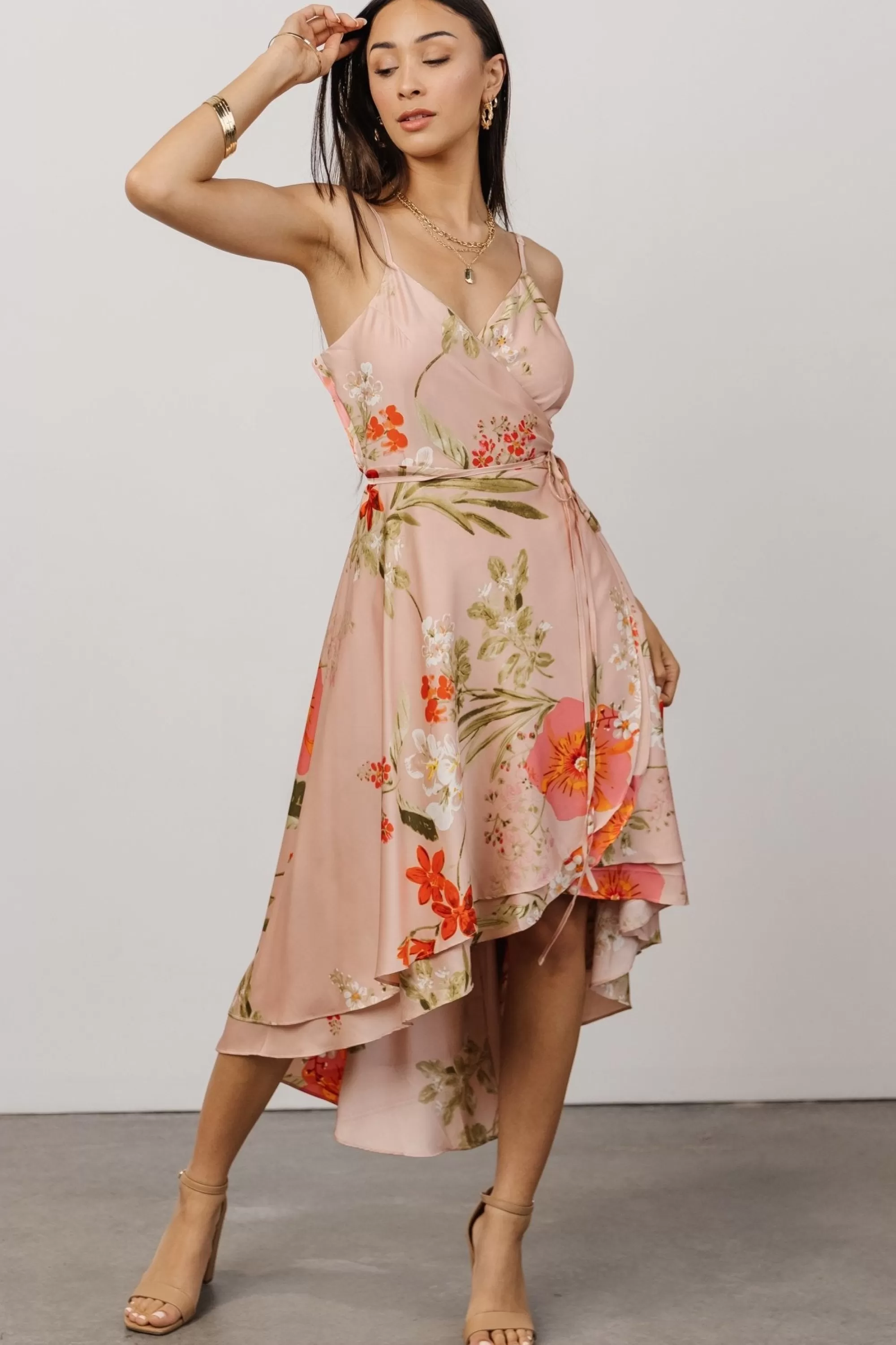 Baltic Born SALE | Steffi Tulip Wrap Dress | Pink Multi Floral