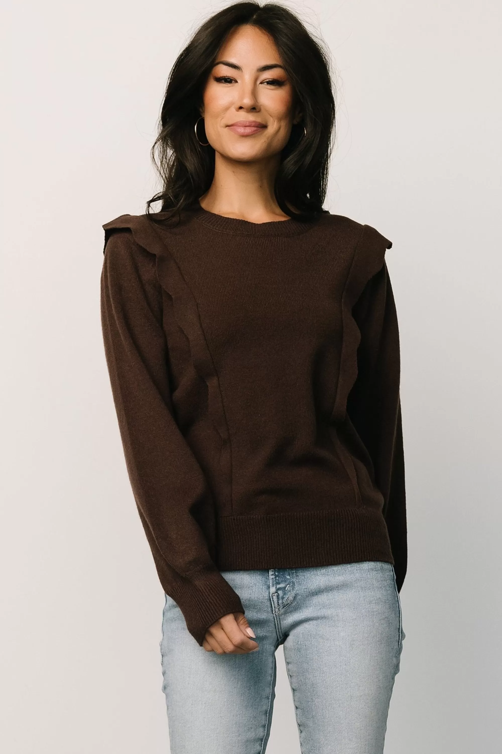 Baltic Born sweaters | Stowe Sweater | Chocolate