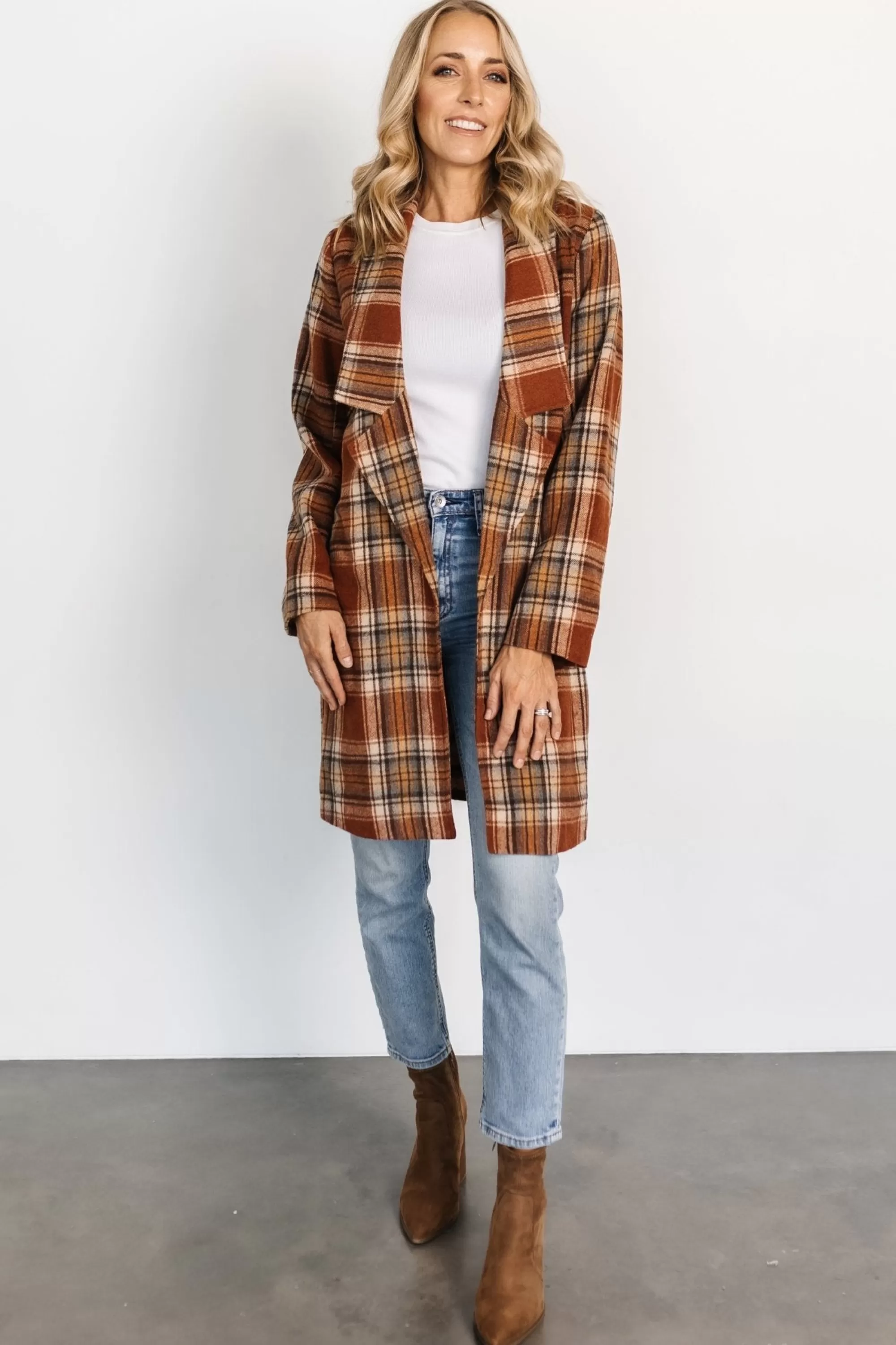 Baltic Born outerwear | Tetonia Plaid Shacket | Copper Multi