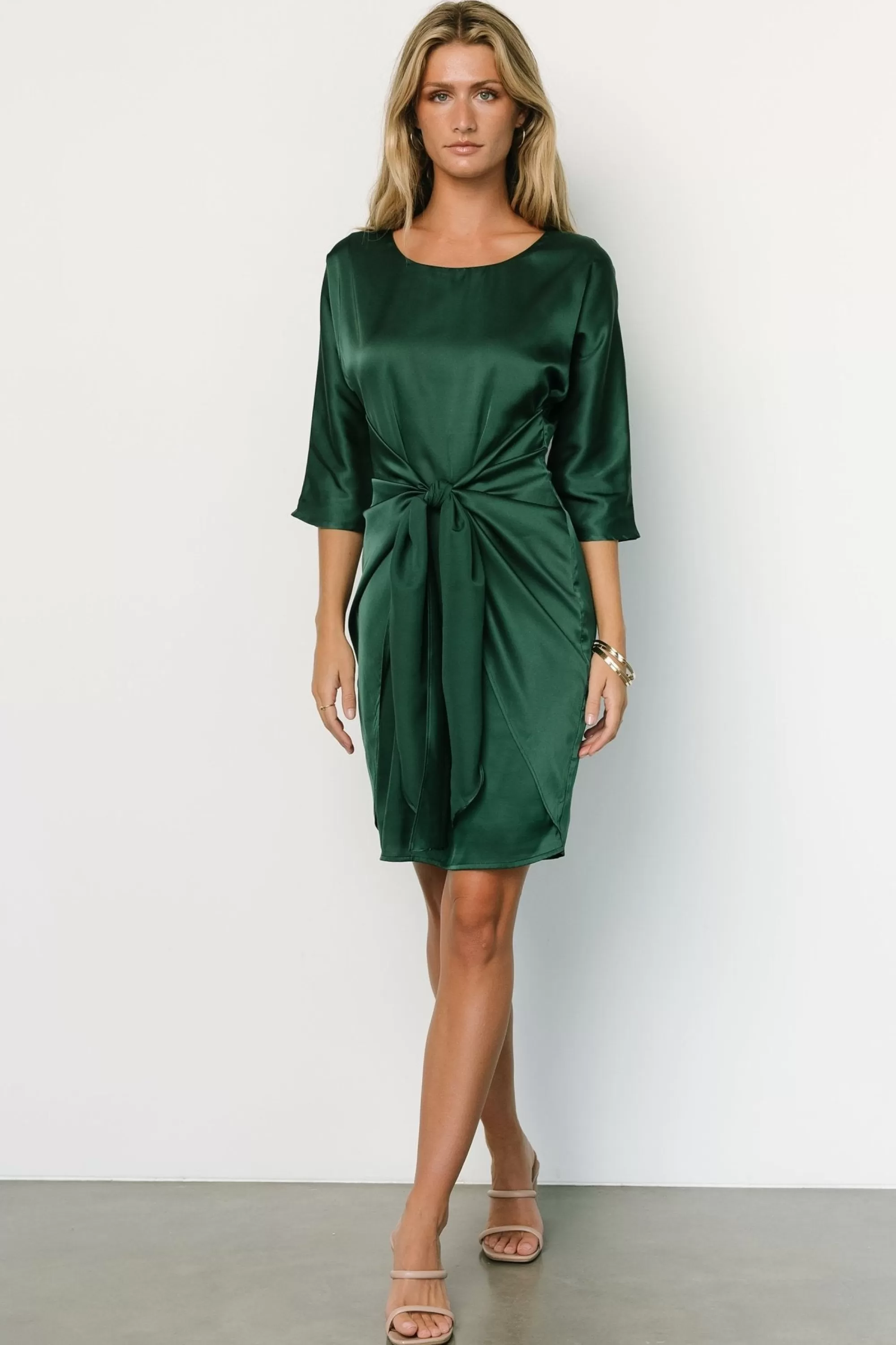 Baltic Born short dresses | Theo Mini Dress | Hunter Green