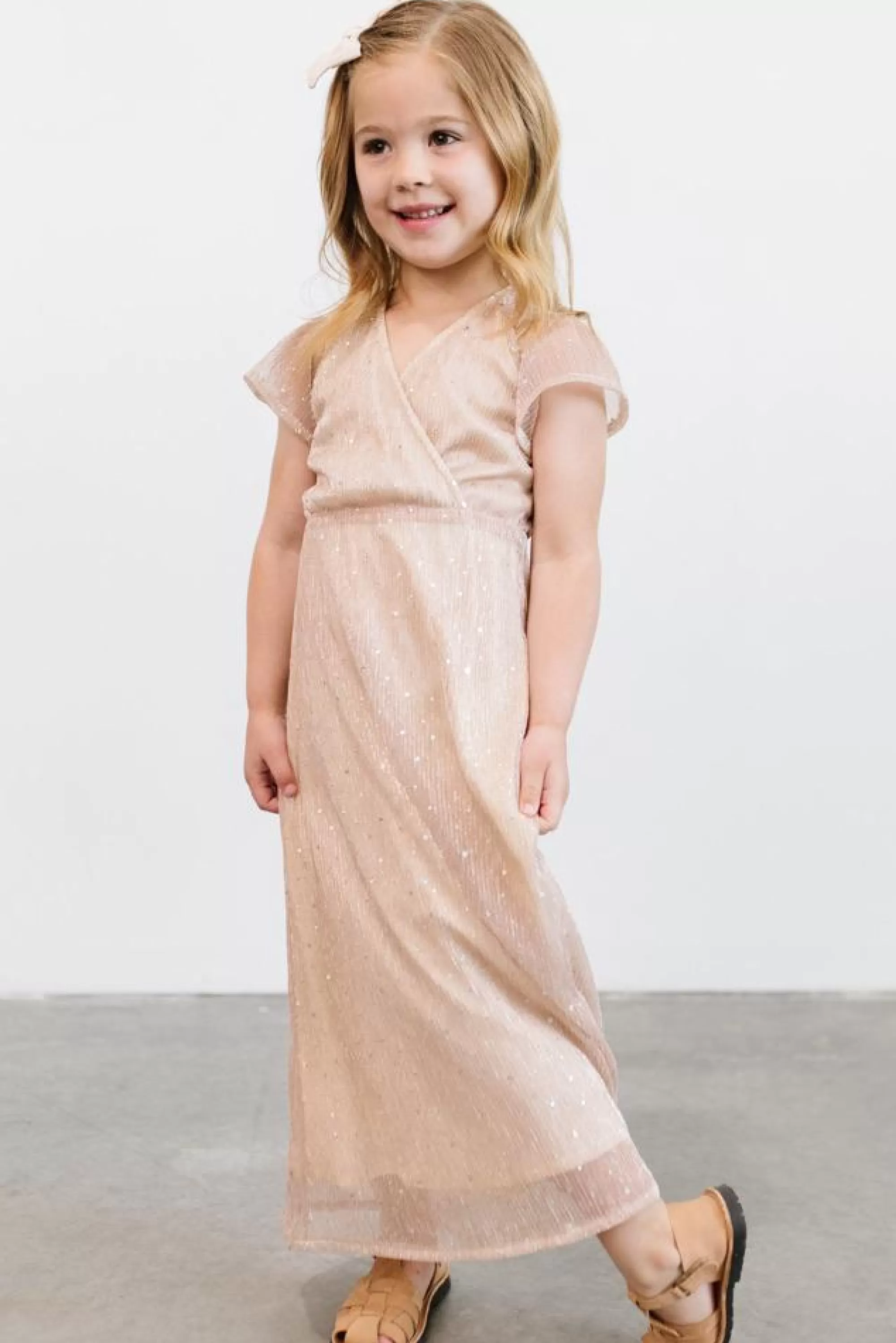 Baltic Born embellished + sequined | Toddler Grace Sparkle Gown | Champagne