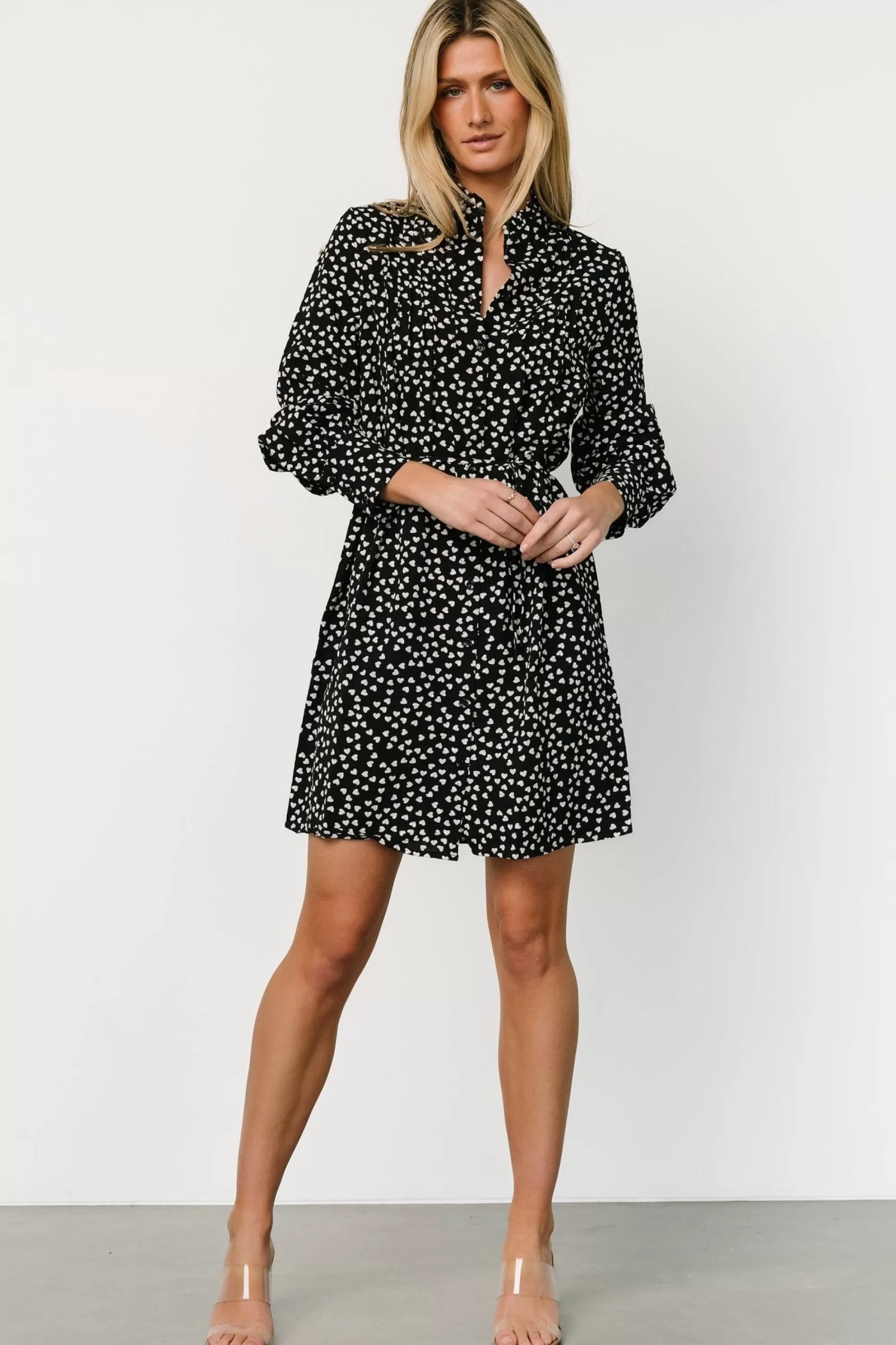 Baltic Born short dresses | Trinity Short Dress | Black Print