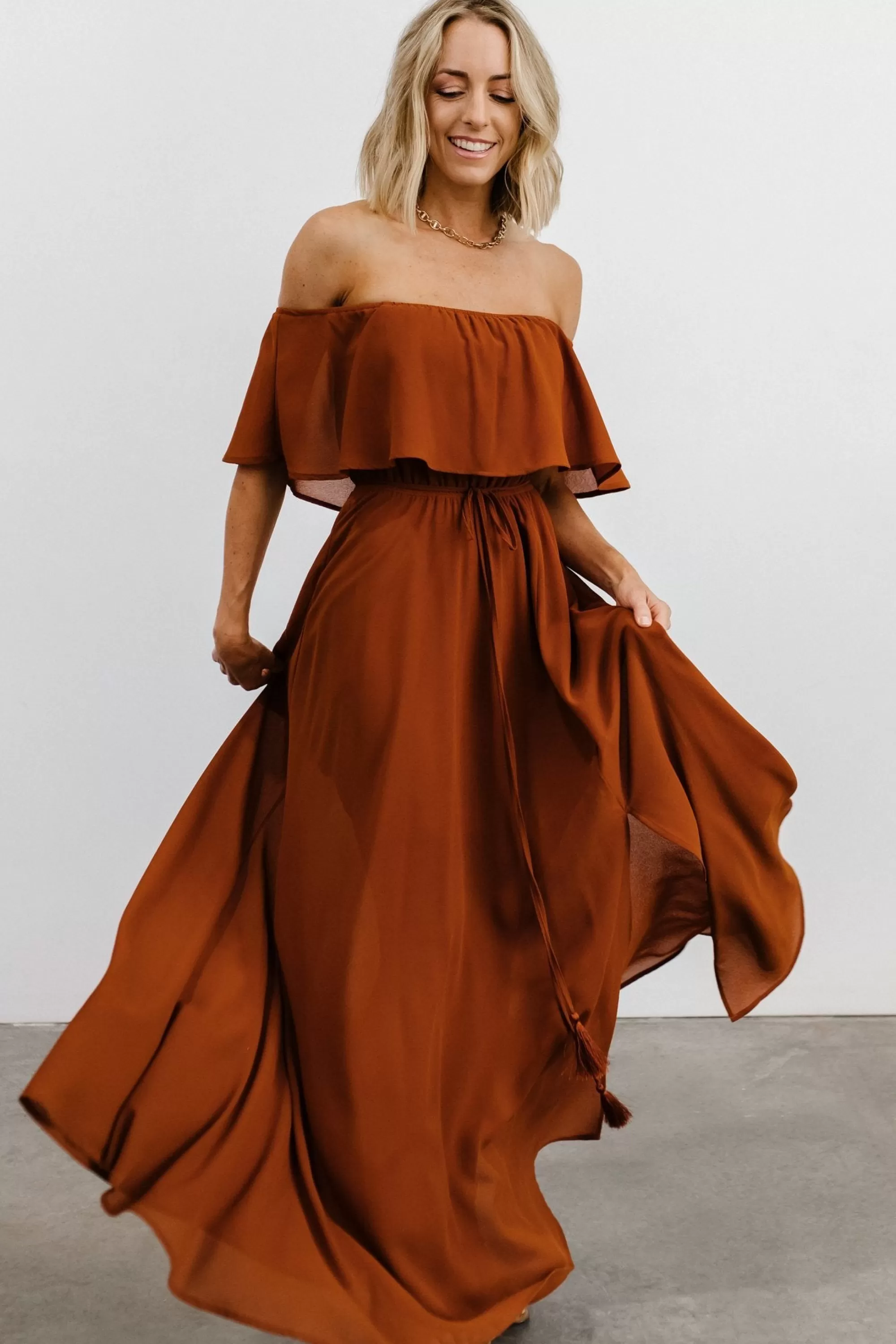 Baltic Born maxi dresses | WEDDING SUITE | Victoria Off Shoulder Maxi Dress | Spice