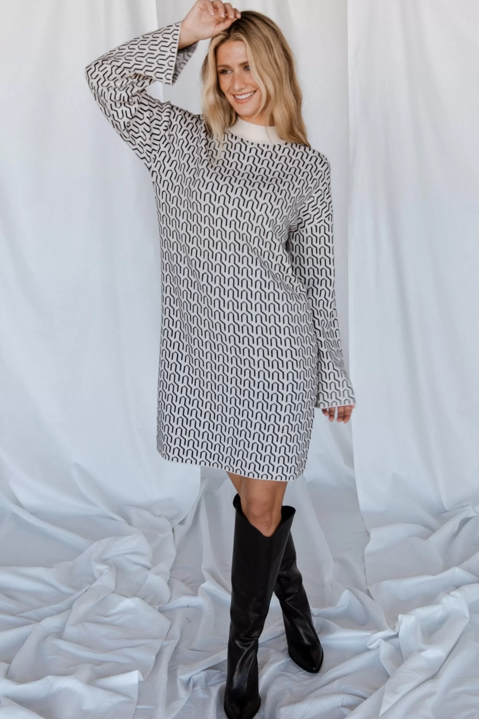 Baltic Born WINTER ESSENTIALS | Webster Sweater Dress | Ivory Print