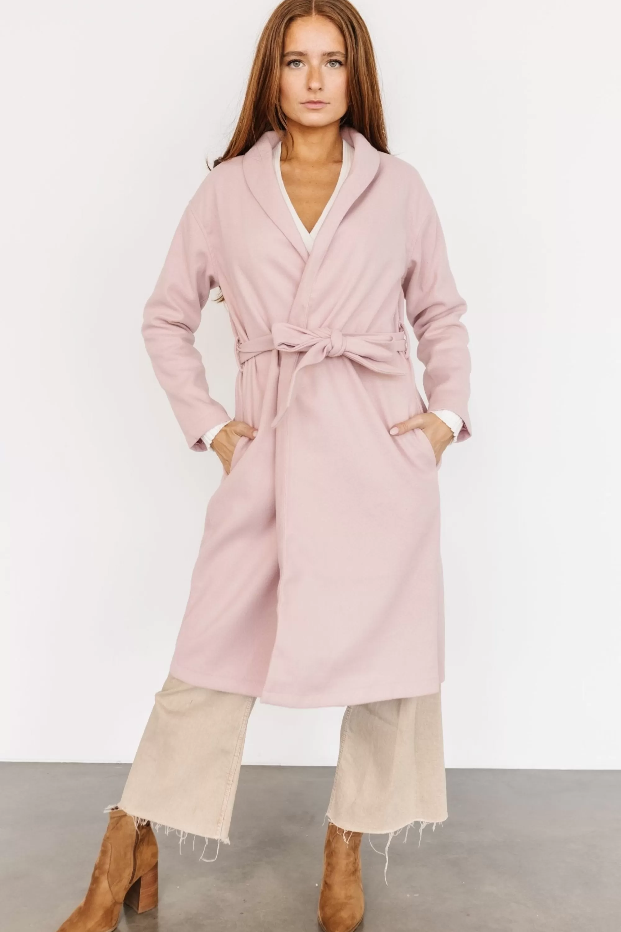 Baltic Born outerwear | Xavier Tie Coat | Blush