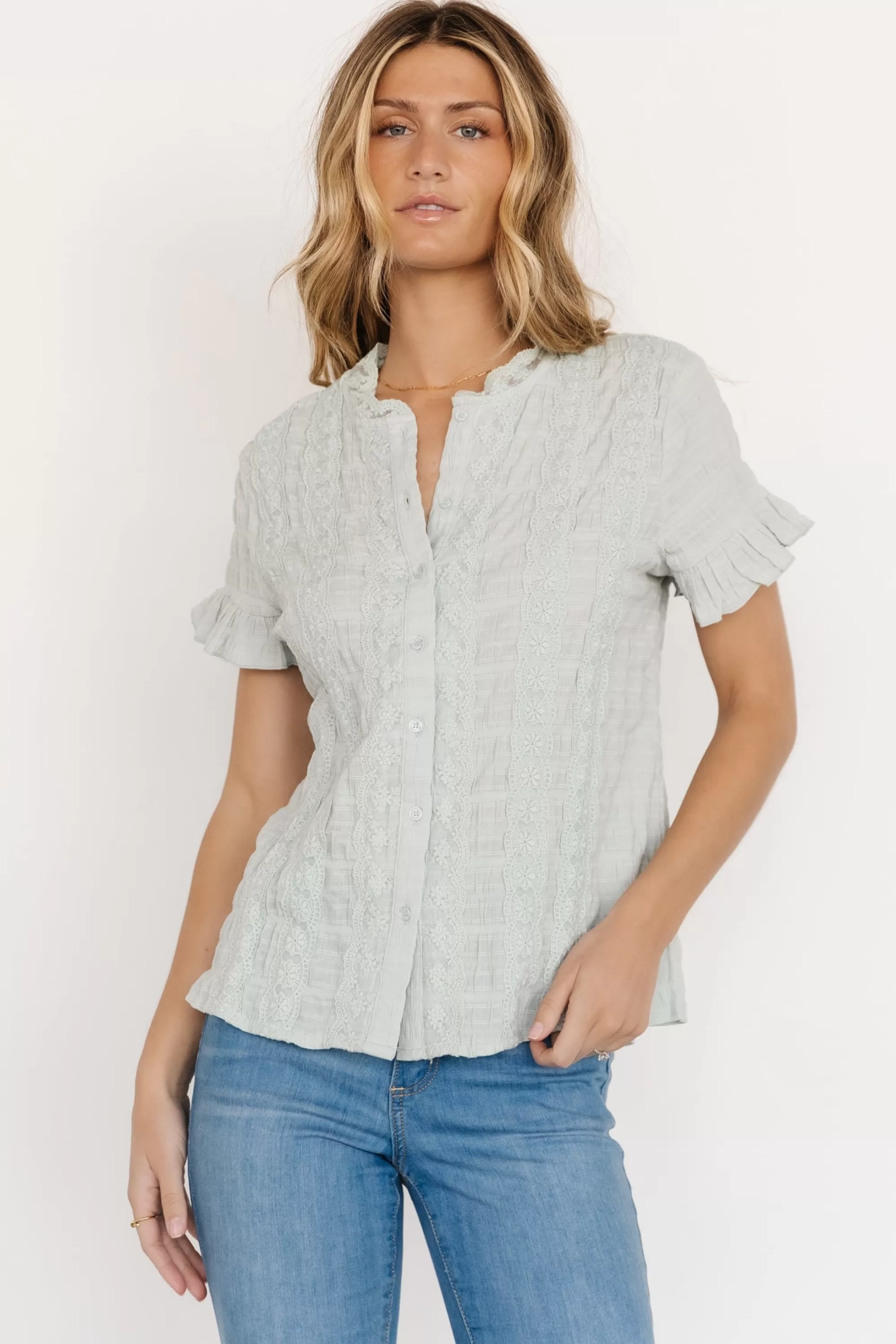 Baltic Born blouses + shirts | Zara Lace Top | Sage